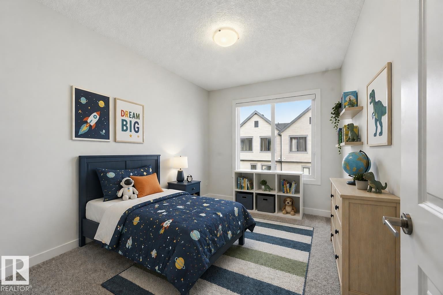 virtually staged - #77 1010 Rabbit Hill Rd Sw, Edmonton, AB - Indoor Photo Showing Bedroom