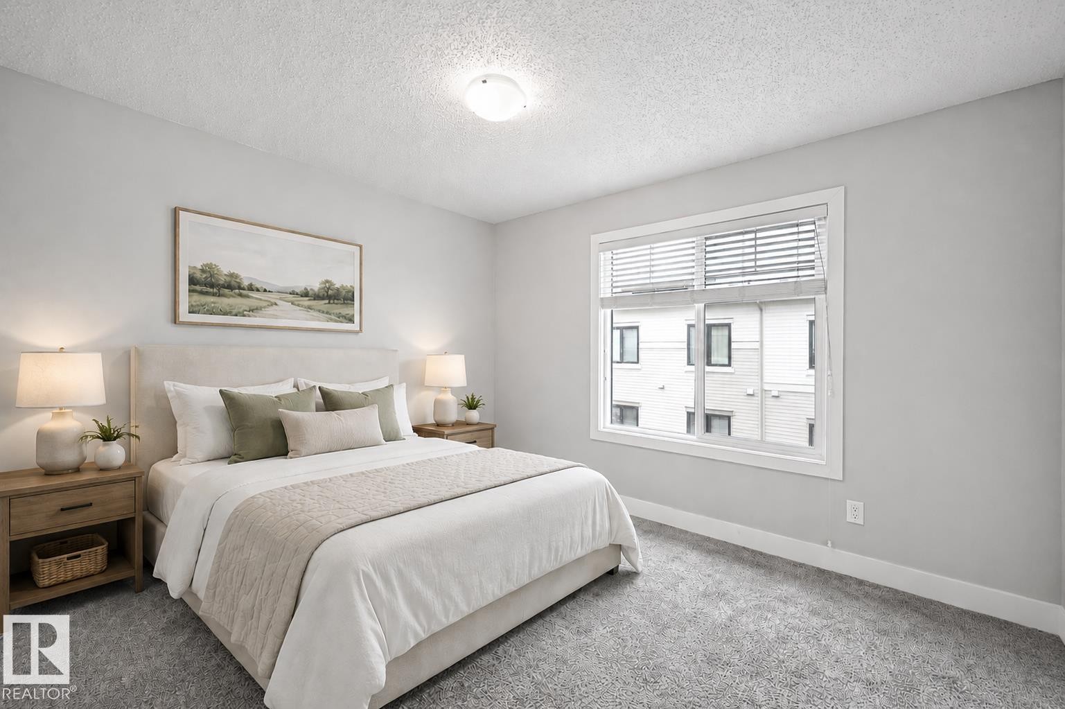 virtually staged - #102 804 Welsh Dr Sw, Edmonton, AB - Indoor Photo Showing Bedroom