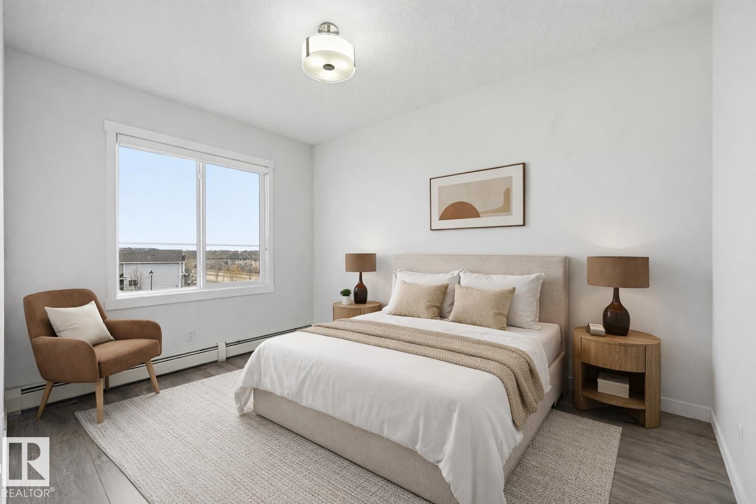 virtually staged - #317 812 Welsh Dr Sw, Edmonton, AB - Indoor Photo Showing Bedroom