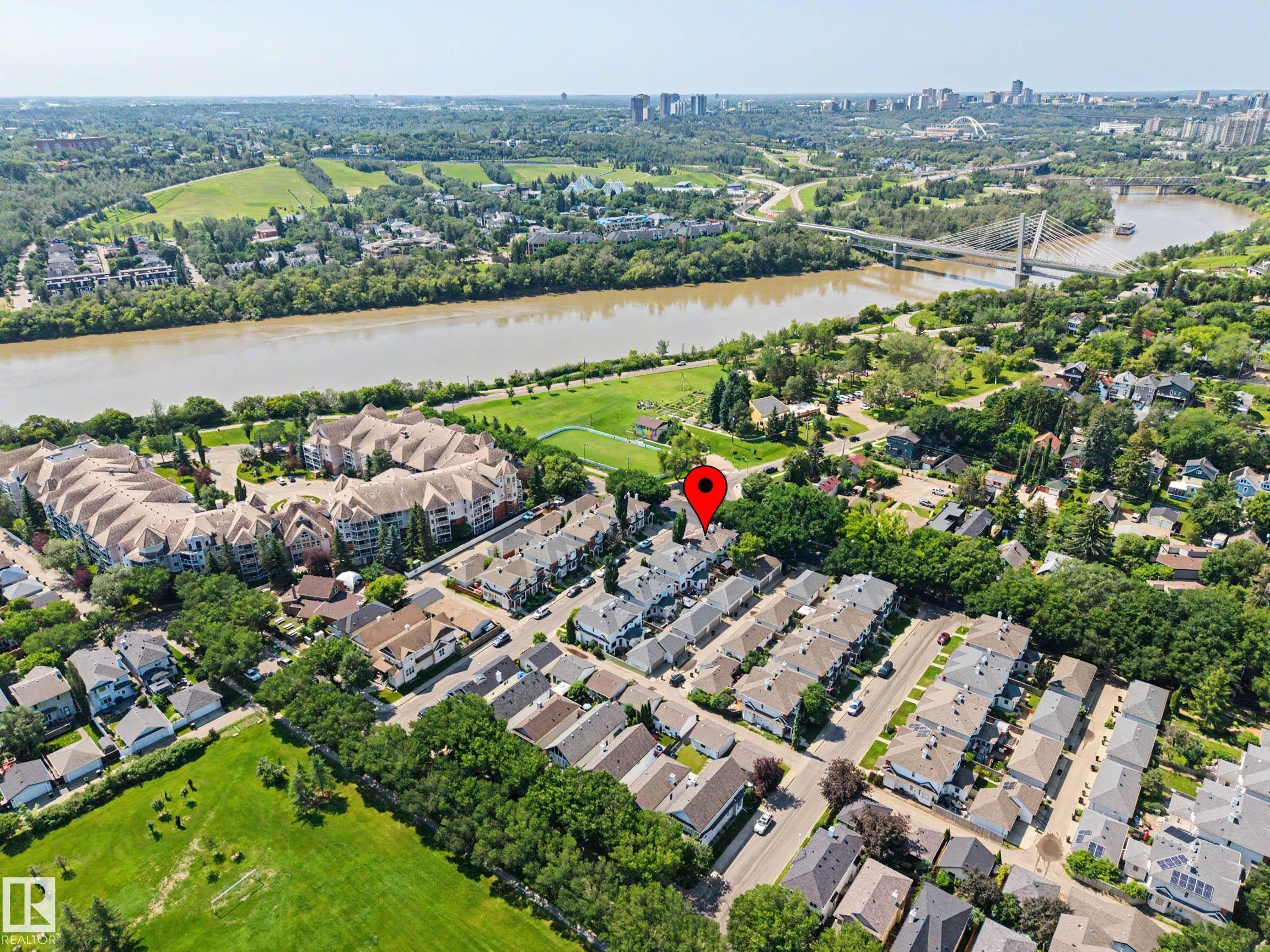 Aerial view - 9130 100A Avenue Nw, Edmonton, AB - Outdoor With View