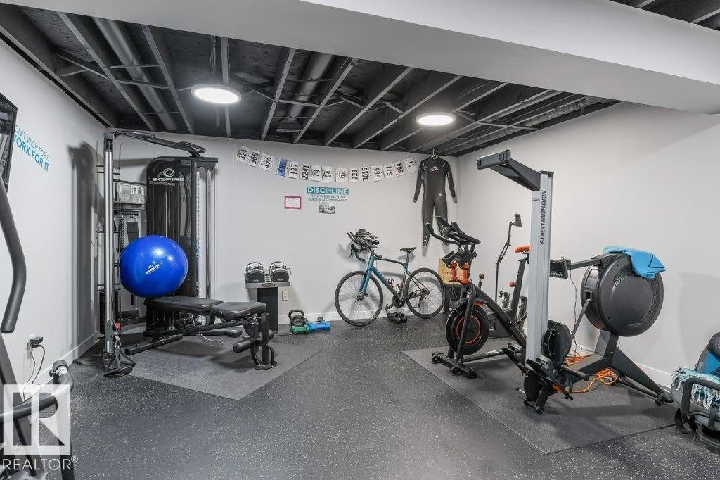 7 Whiteoaks Estates, St. Albert, AB - Indoor Photo Showing Gym Room