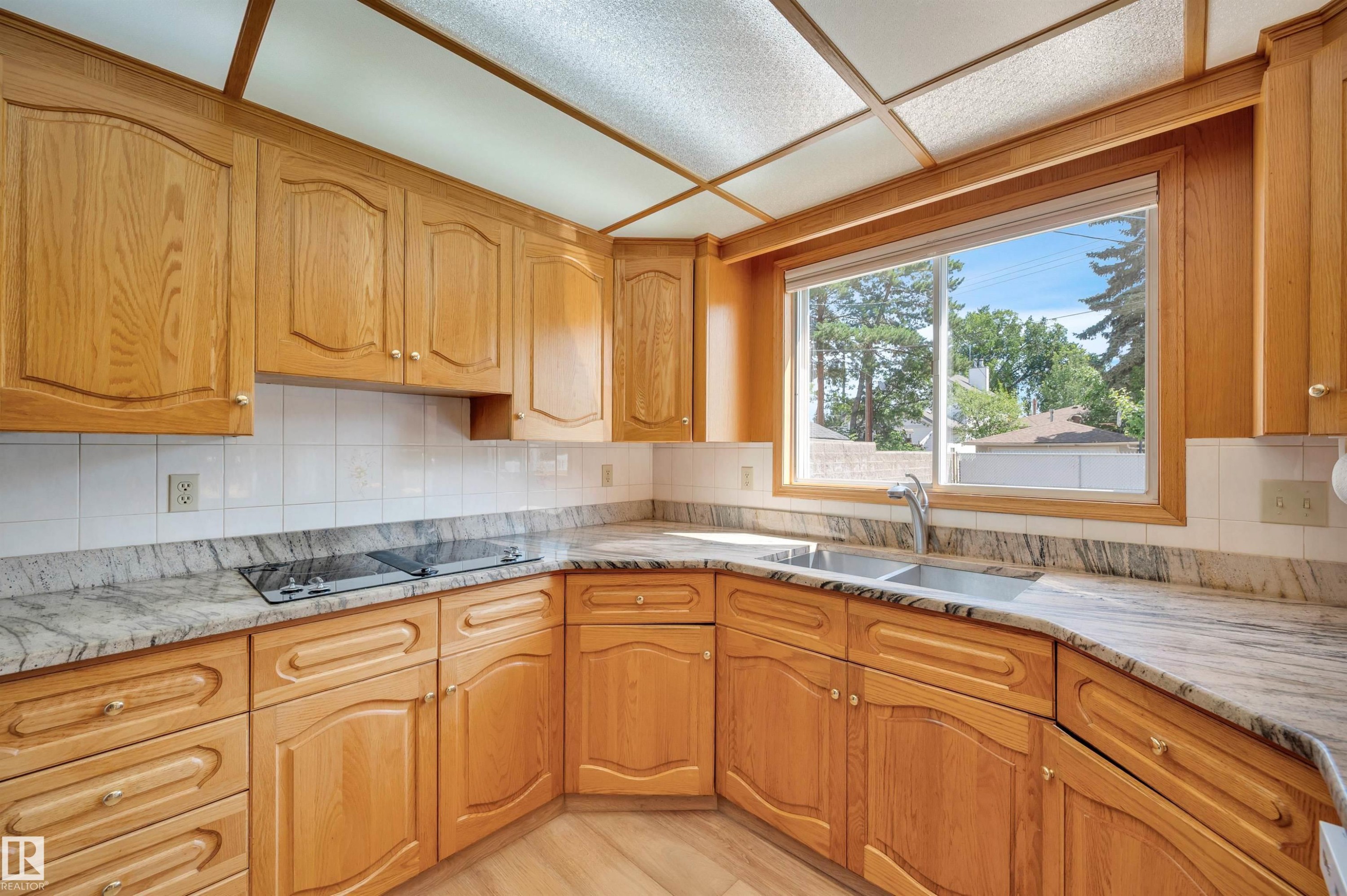 10155 74 Street Nw, Edmonton, AB - Indoor Photo Showing Kitchen With Double Sink