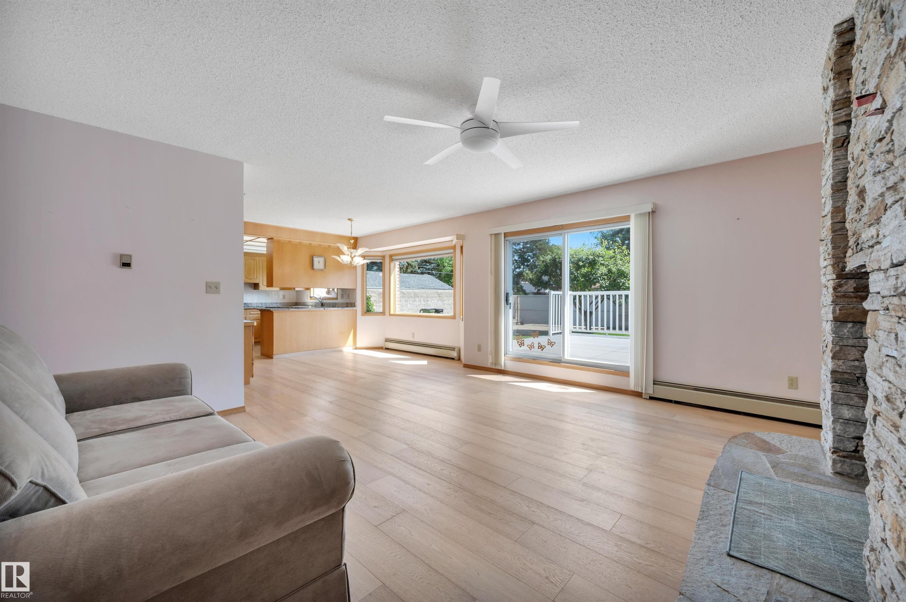 10155 74 Street Nw, Edmonton, AB - Indoor Photo Showing Living Room With Fireplace
