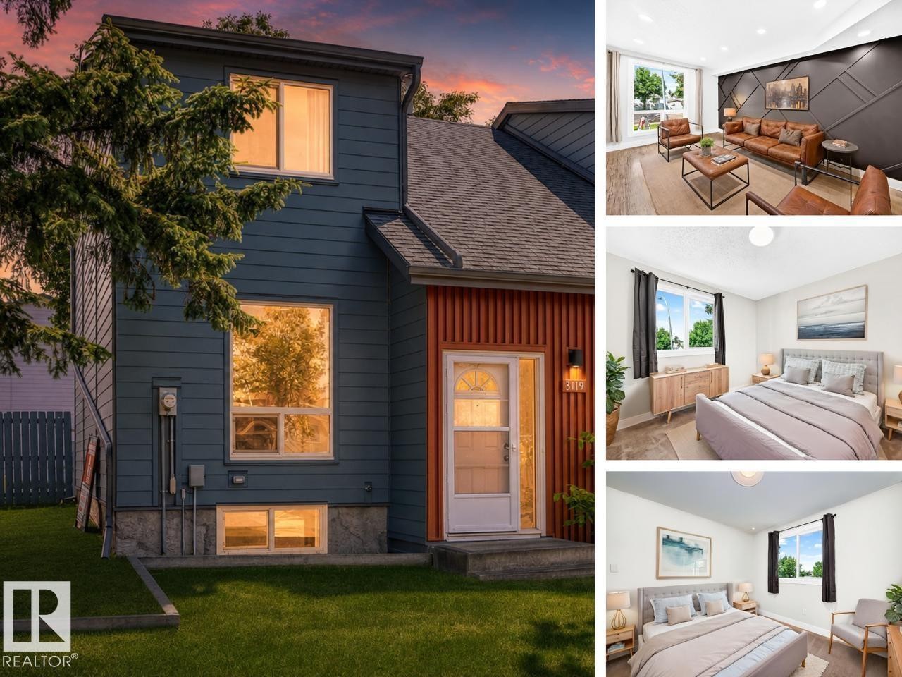 Property Listing Images. Displaying exterior and interior representations of the property - 3119 144 Avenue Nw, Edmonton, AB - Outdoor With Exterior