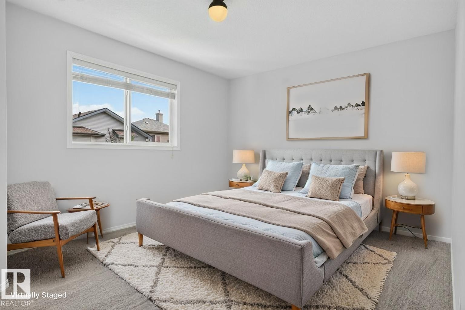 Virtually Staged - #10 2816 34 Av Nw, Edmonton, AB - Indoor Photo Showing Bedroom