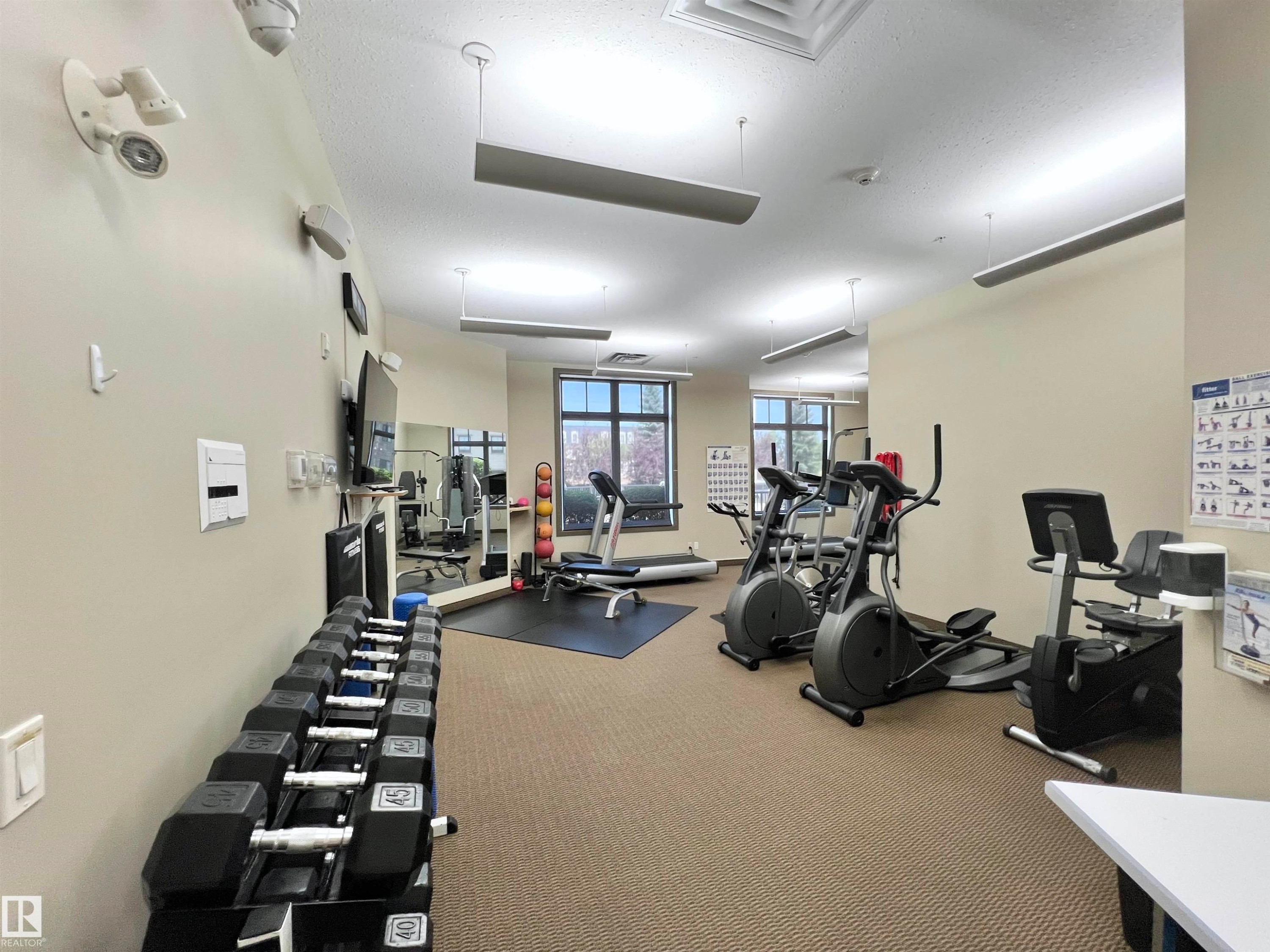 #106 160 Magrath Rd Nw, Edmonton, AB - Indoor Photo Showing Gym Room