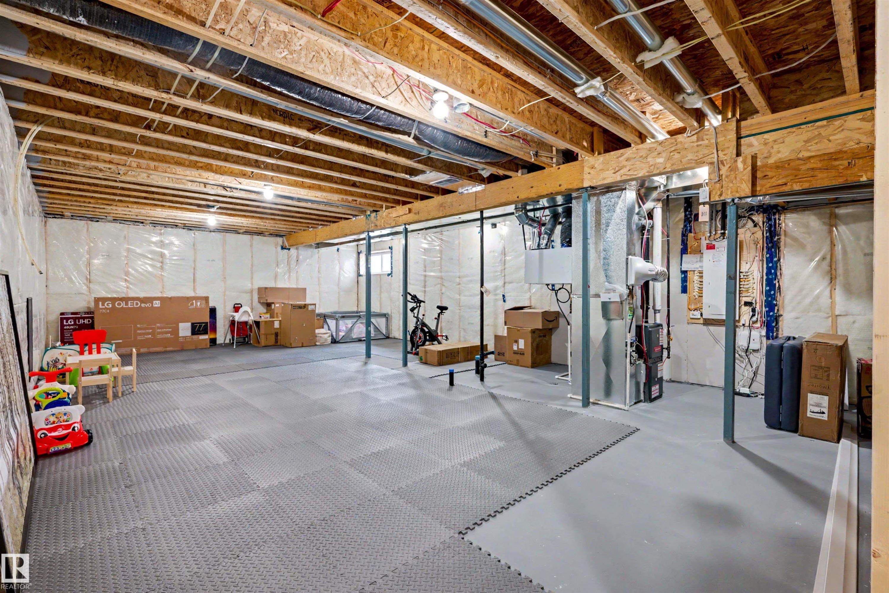 155 Stonehouse Way, Leduc, AB - Indoor Photo Showing Basement