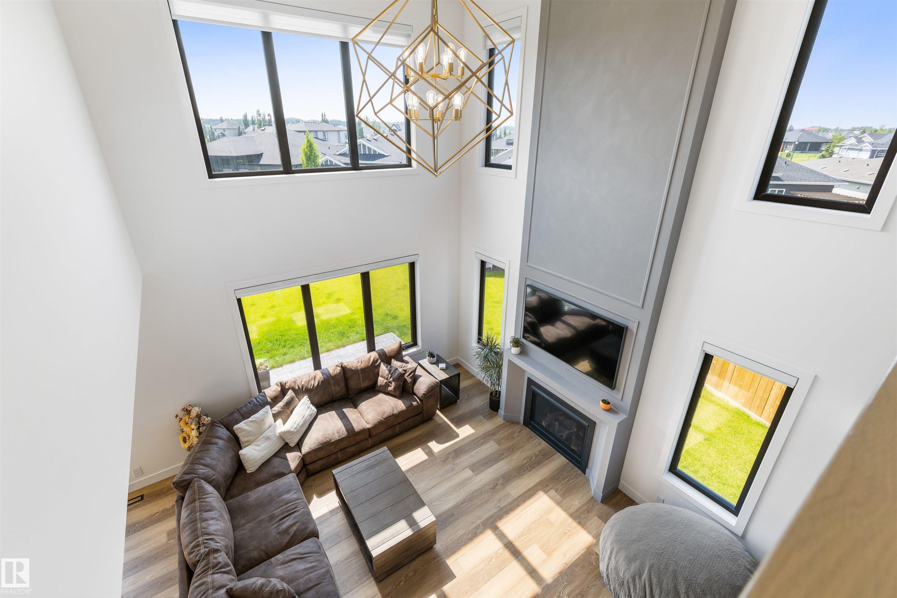 6 Harrow Close, Ardrossan, AB - Indoor With Fireplace