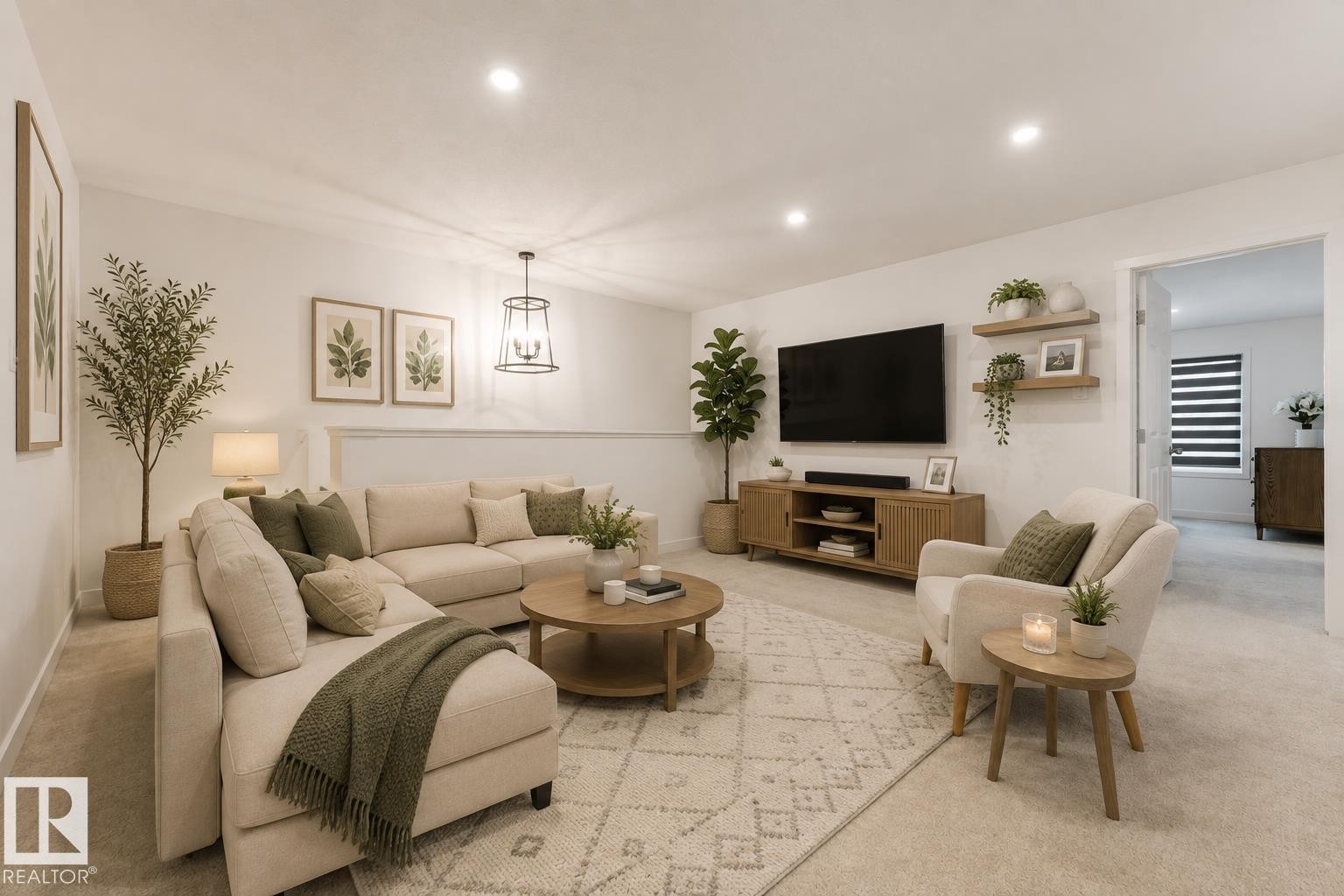1647 13 Street Nw, Edmonton, AB - Indoor Photo Showing Living Room