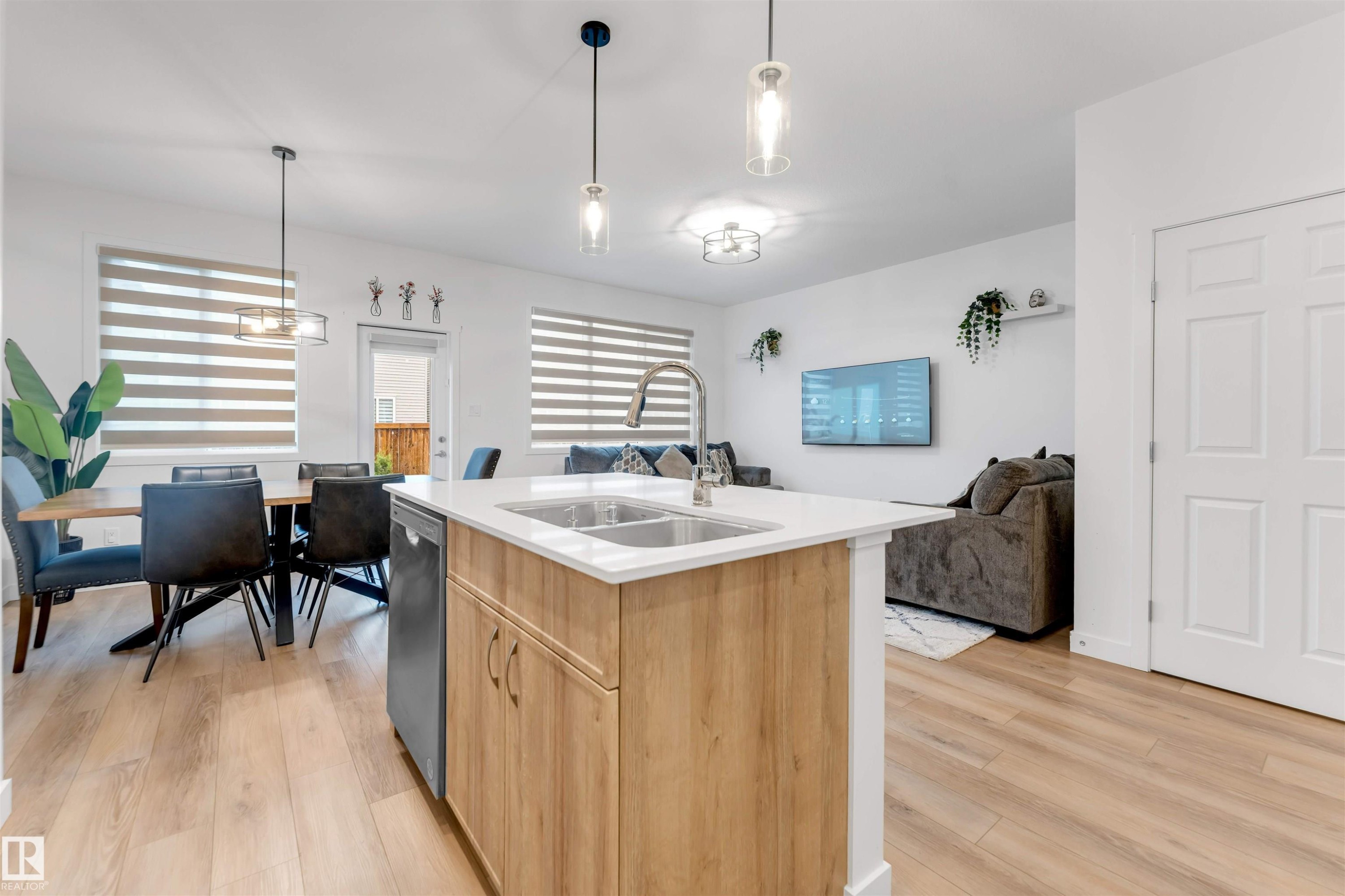 1647 13 Street Nw, Edmonton, AB - Indoor Photo Showing Kitchen With Double Sink