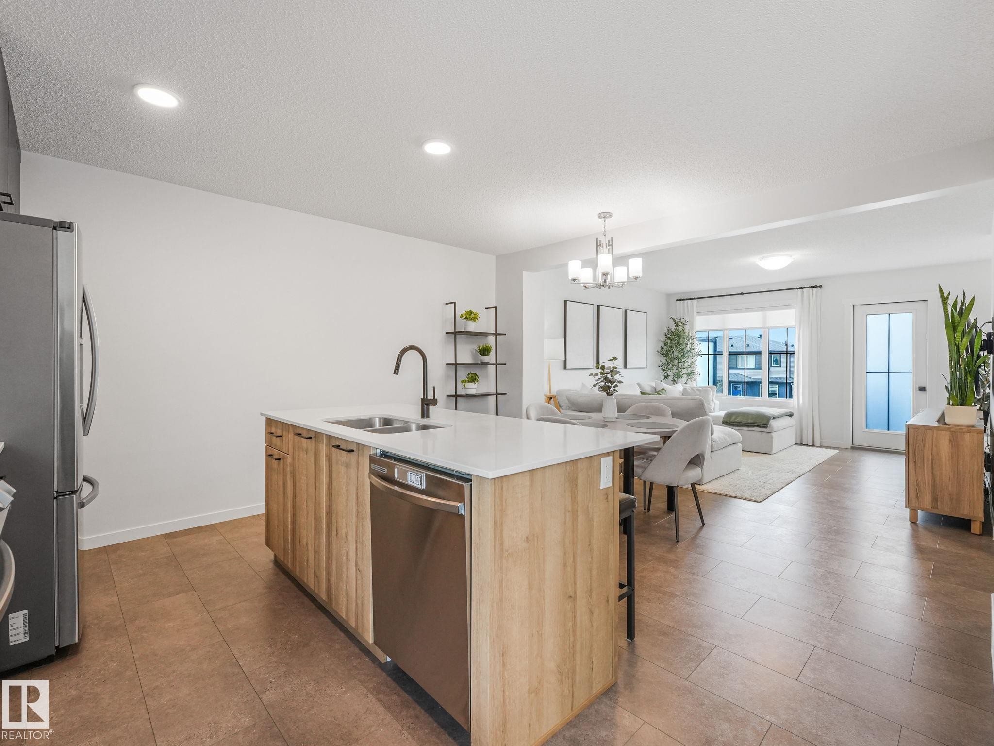 1061 Cy Becker Road Nw, Edmonton, AB - Indoor Photo Showing Kitchen With Double Sink