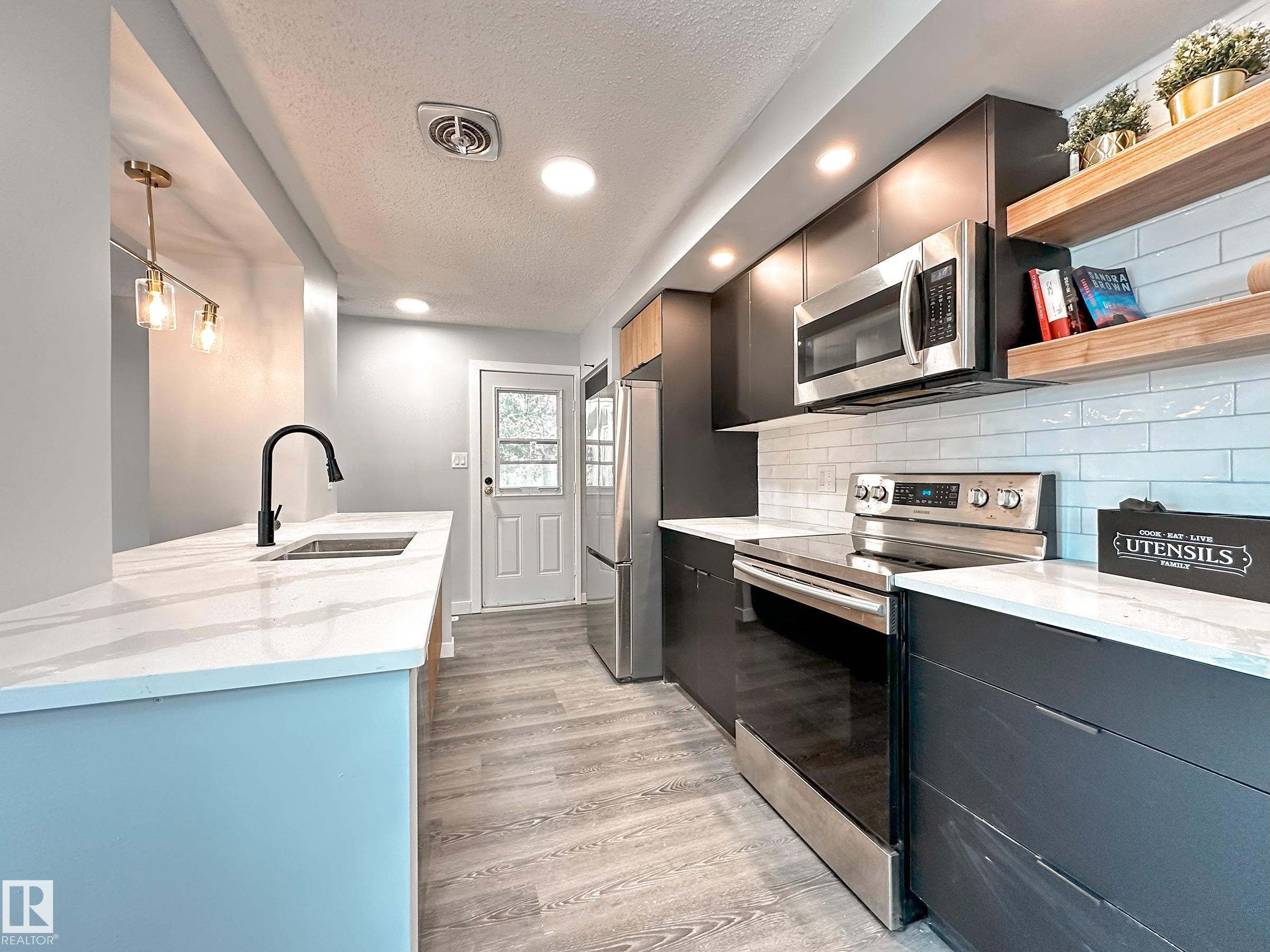 862 Erin Place Nw, Edmonton, AB - Indoor Photo Showing Kitchen With Double Sink With Upgraded Kitchen