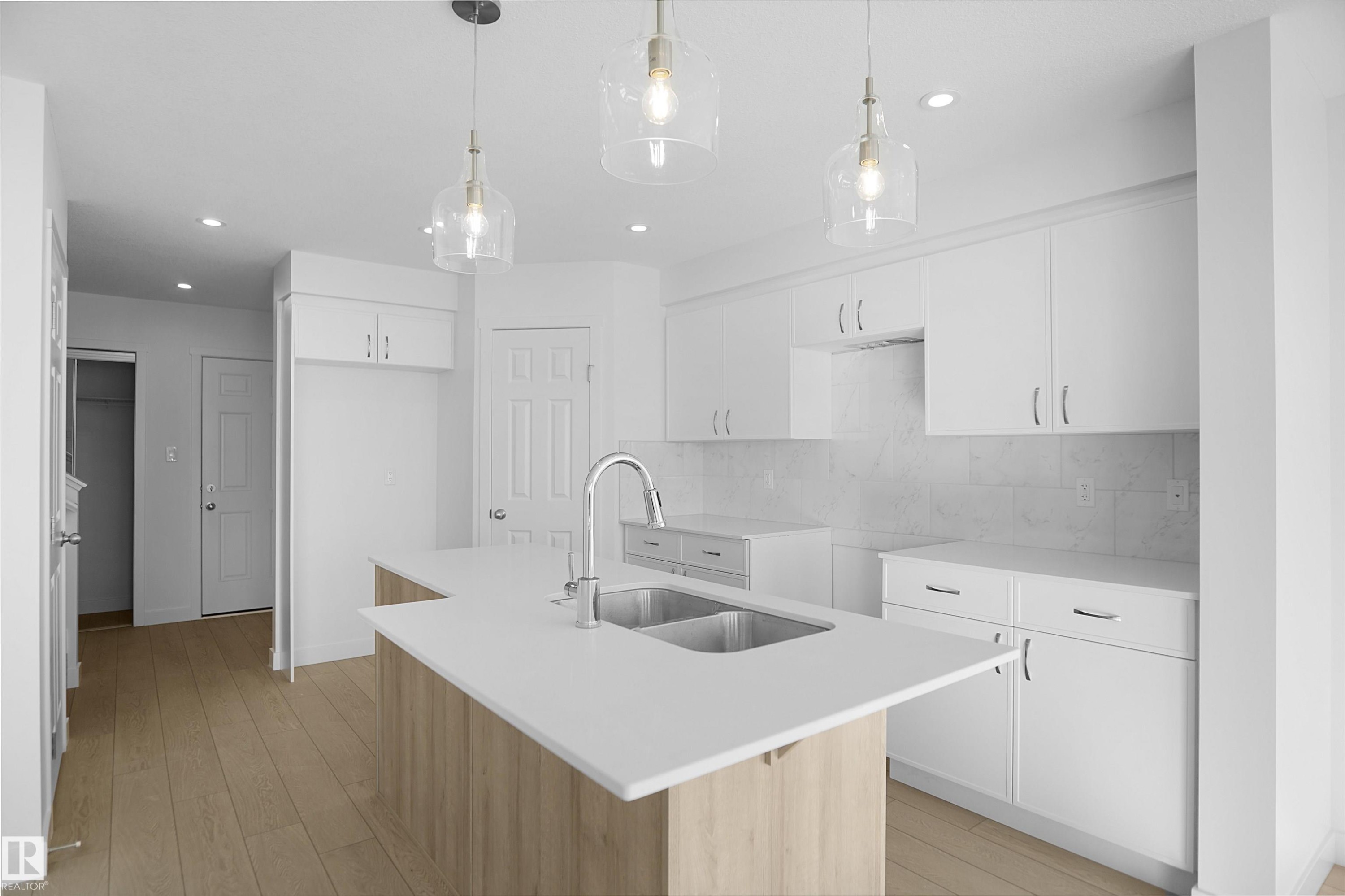 8893 Carson Way Sw, Edmonton, AB - Indoor Photo Showing Kitchen With Double Sink With Upgraded Kitchen