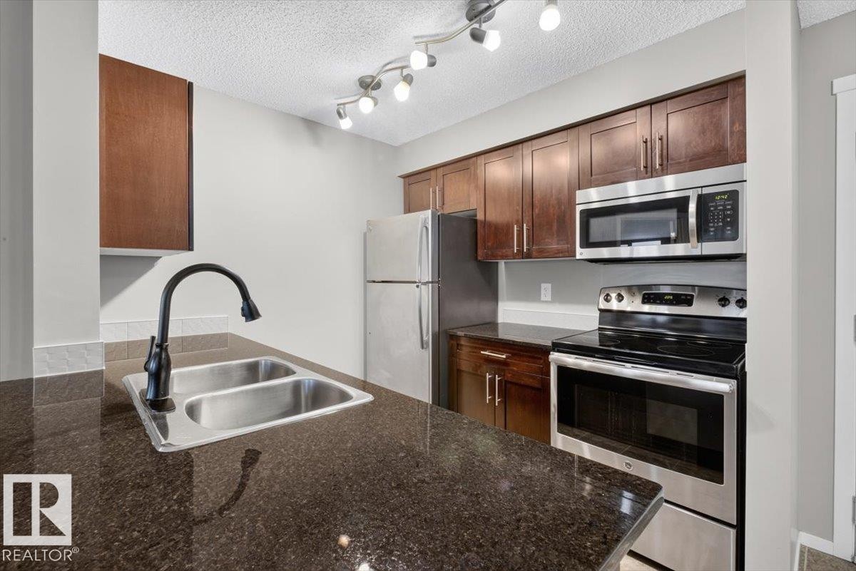 #204 18126 77 St Nw, Edmonton, AB - Indoor Photo Showing Kitchen With Stainless Steel Kitchen With Double Sink