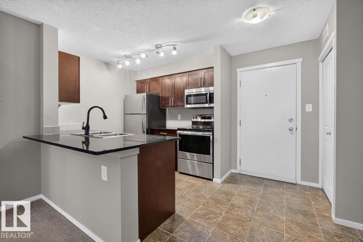 #204 18126 77 St Nw, Edmonton, AB - Indoor Photo Showing Kitchen With Stainless Steel Kitchen With Double Sink