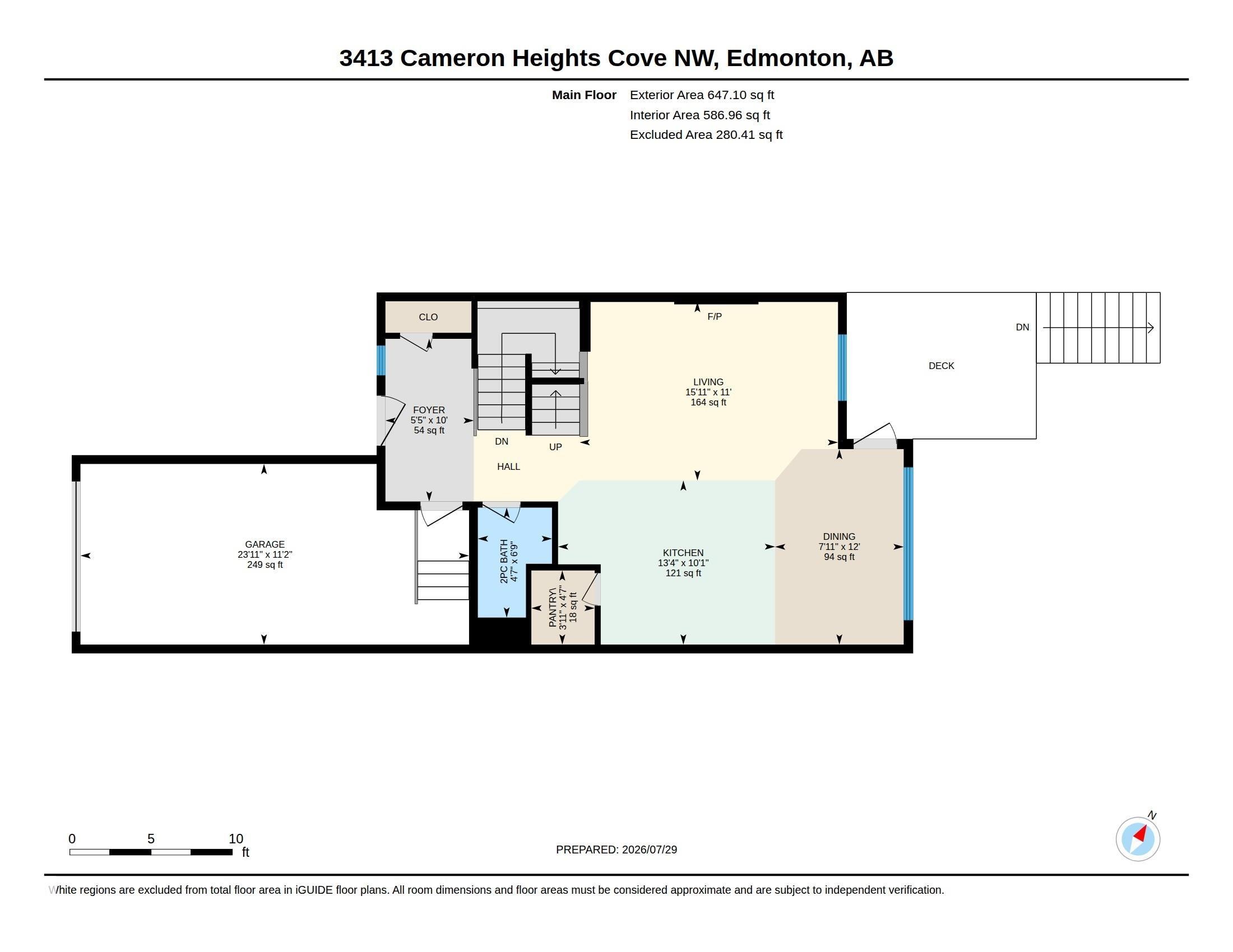 Floor plan - 3413 Cameron Heights Cove Nw, Edmonton, AB - Other