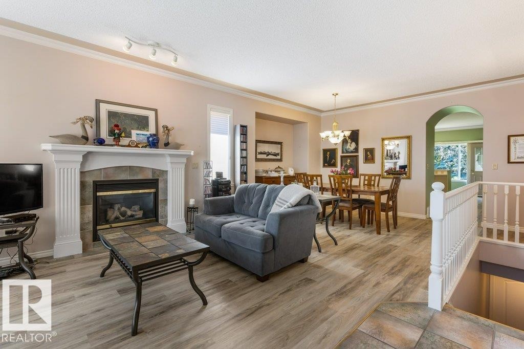 #27 170 Kingswood Bv, St. Albert, AB - Indoor Photo Showing Living Room With Fireplace