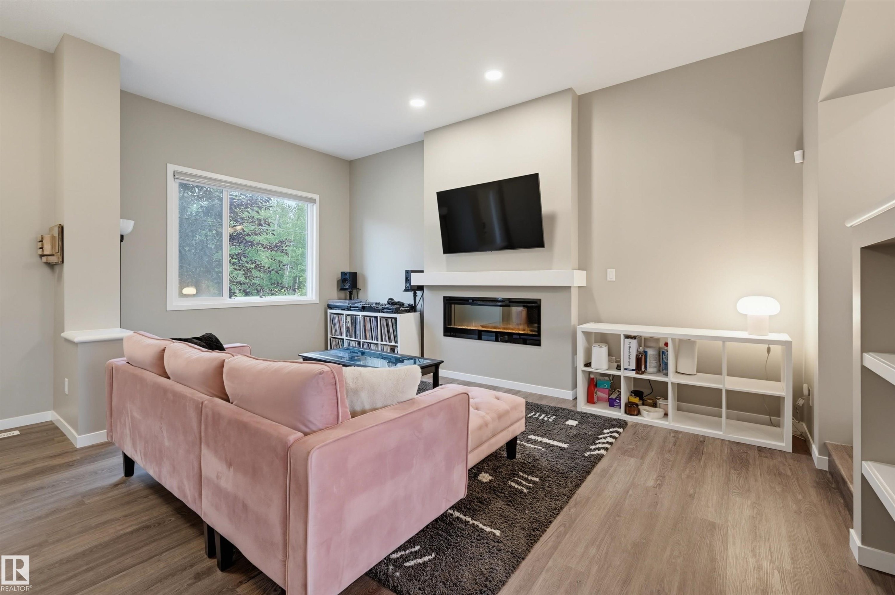 5175 Edgemont Boulevard Nw, Edmonton, AB - Indoor Photo Showing Other Room With Fireplace