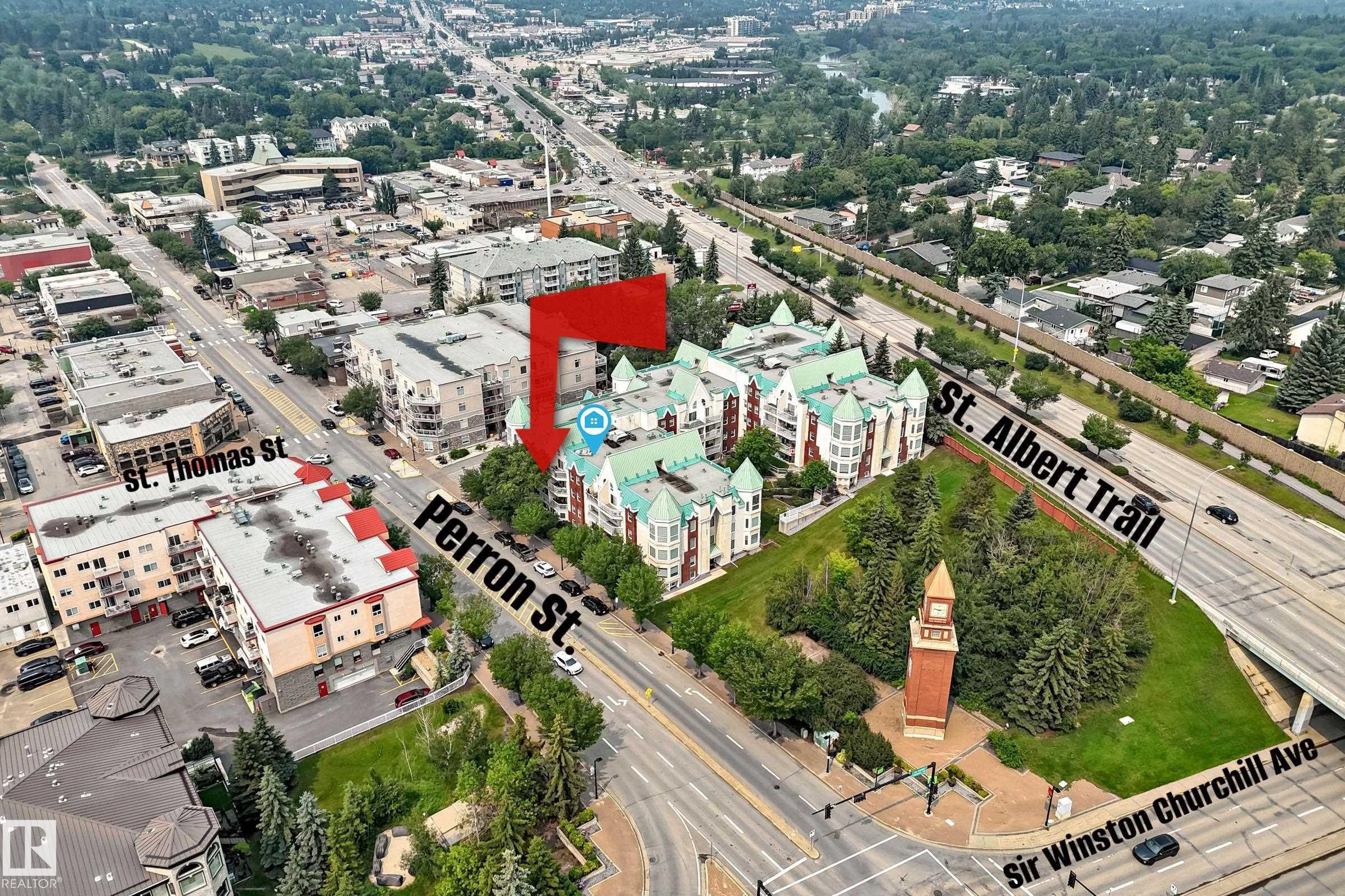 #403 3 Perron St, St. Albert, AB - Outdoor With View
