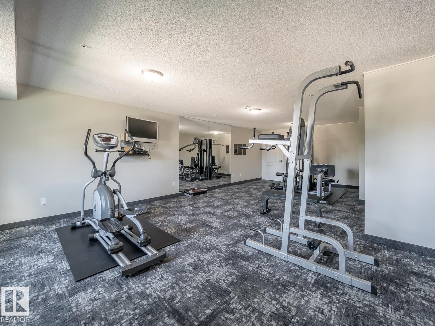 #216 392 Silverberry Road Nw, Edmonton, AB - Indoor Photo Showing Gym Room