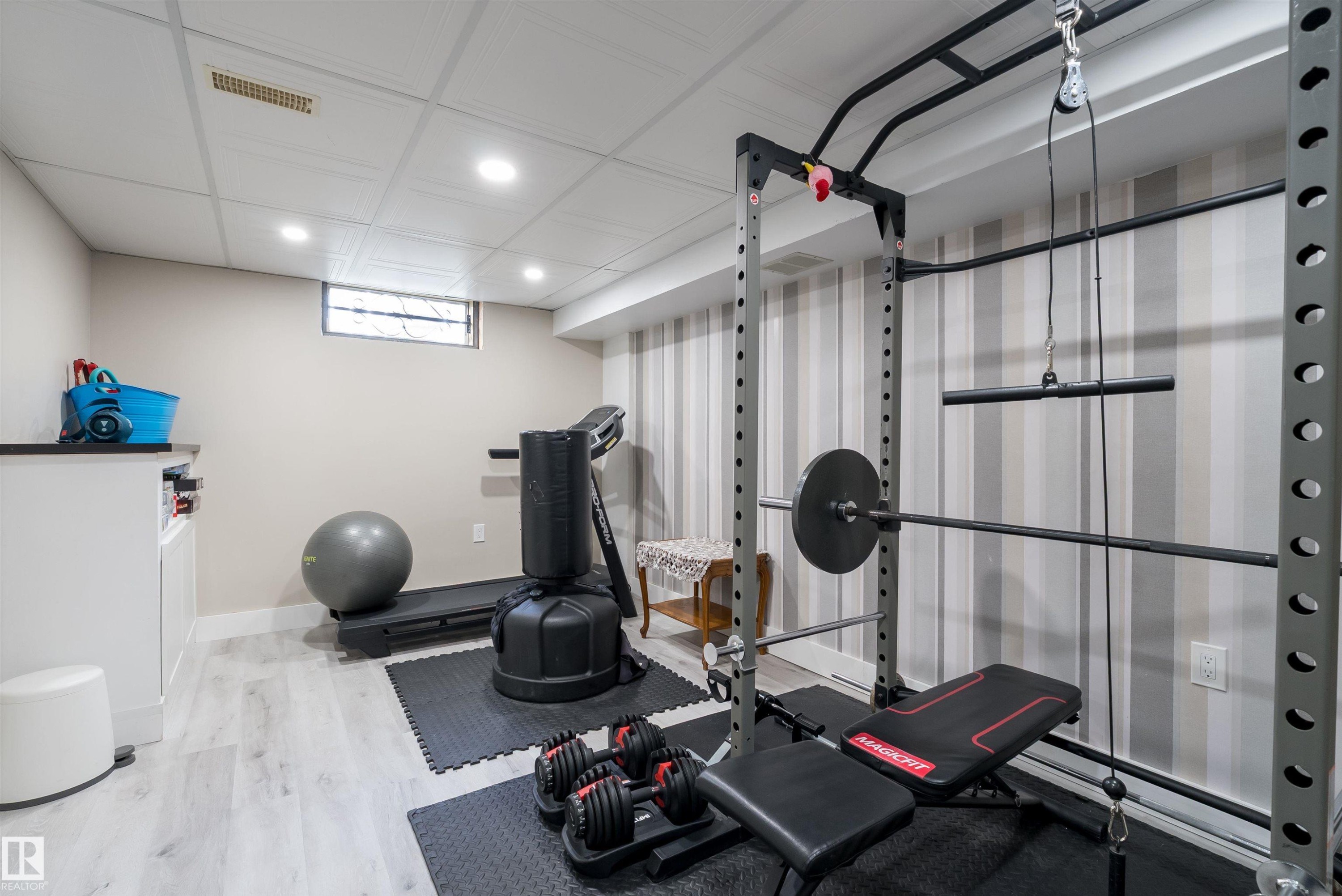 11236 40 Avenue Nw, Edmonton, AB - Indoor Photo Showing Gym Room