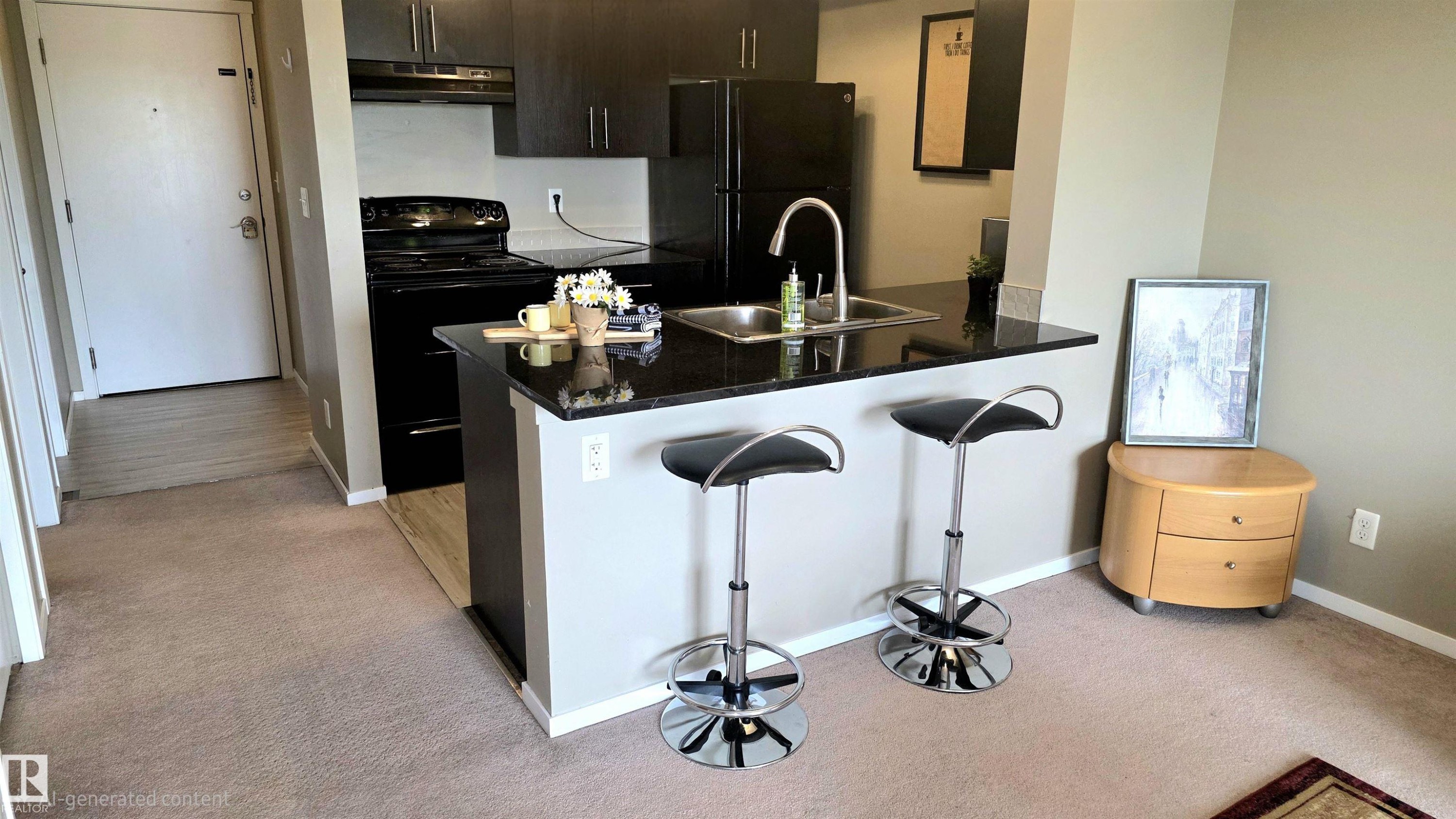 #310 5370 Chappelle Rd Sw Sw, Edmonton, AB - Indoor Photo Showing Kitchen