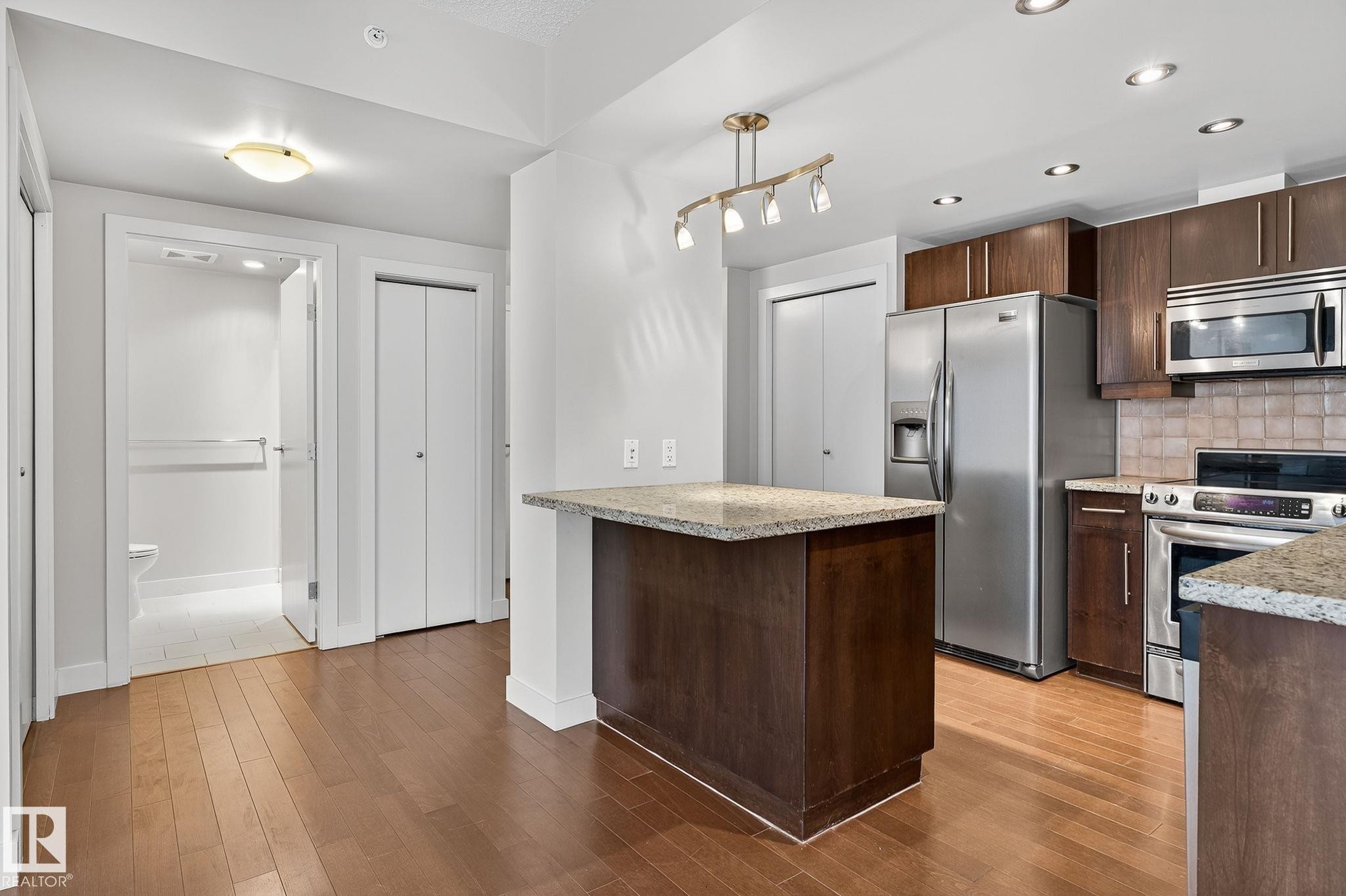 #203 10046 117 St Nw, Edmonton, AB - Indoor Photo Showing Kitchen