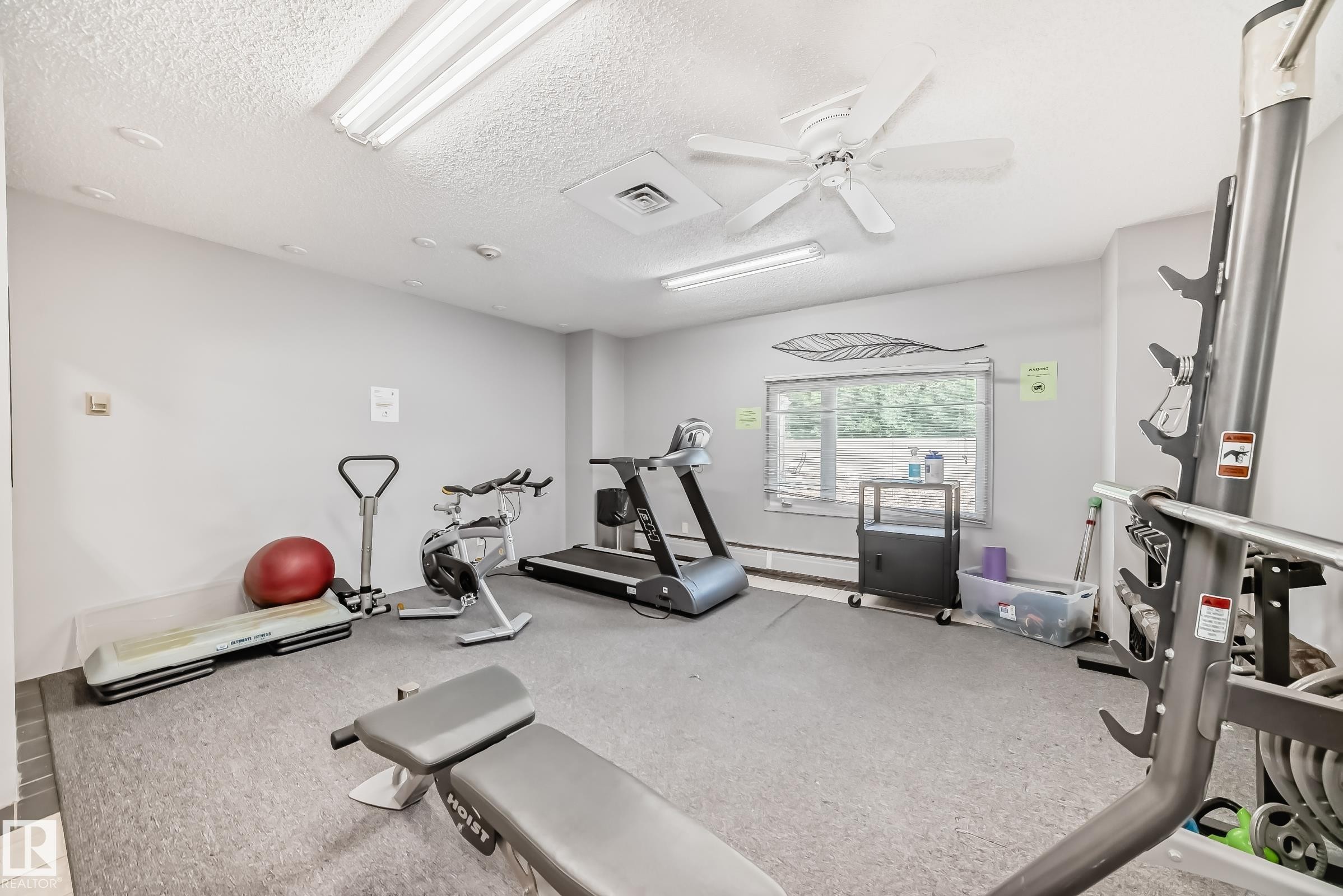 #1601 9909 110 St Nw, Edmonton, AB - Indoor Photo Showing Gym Room