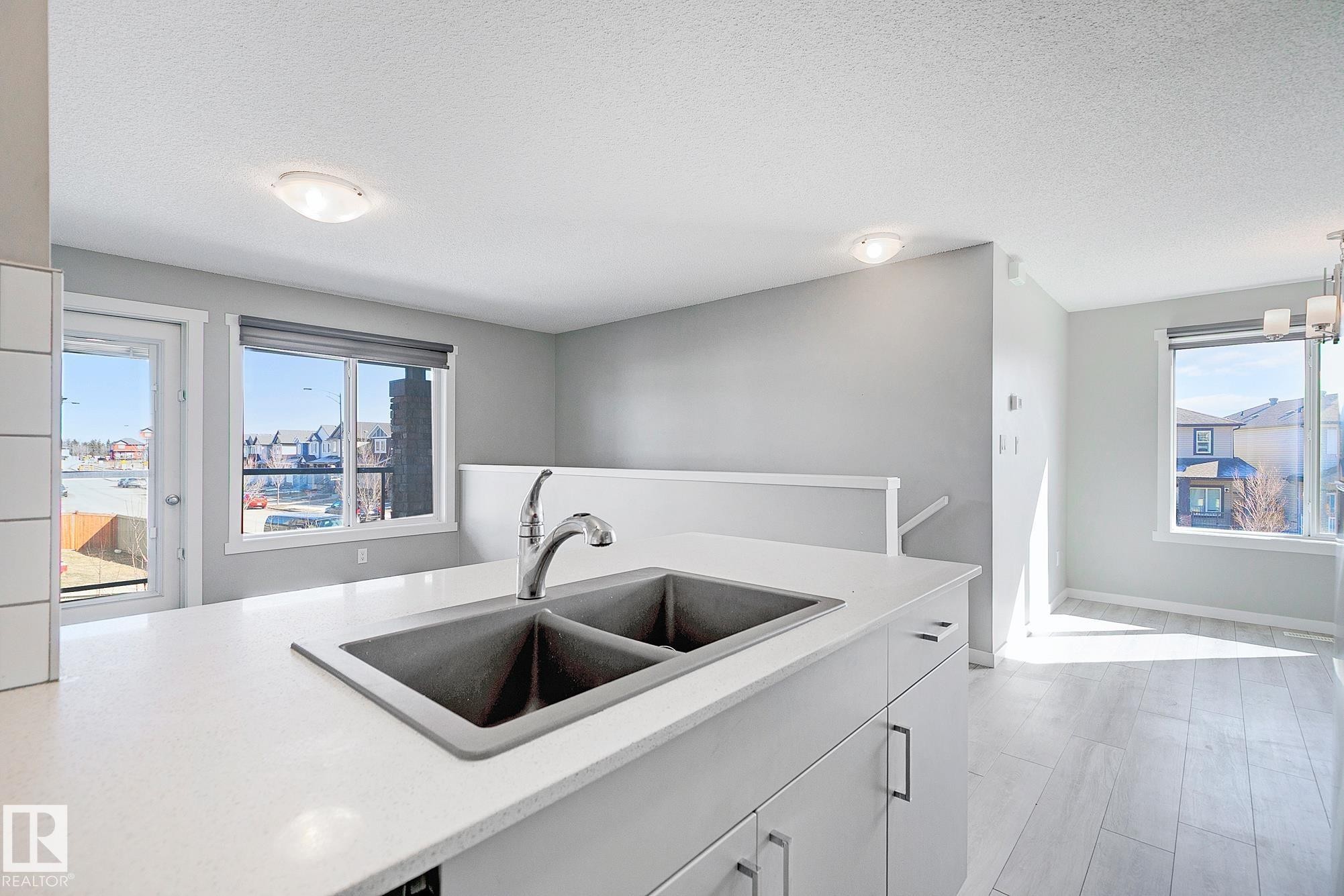 #20 1530 Tamarack Boulevard Nw, Edmonton, AB - Indoor Photo Showing Kitchen With Double Sink