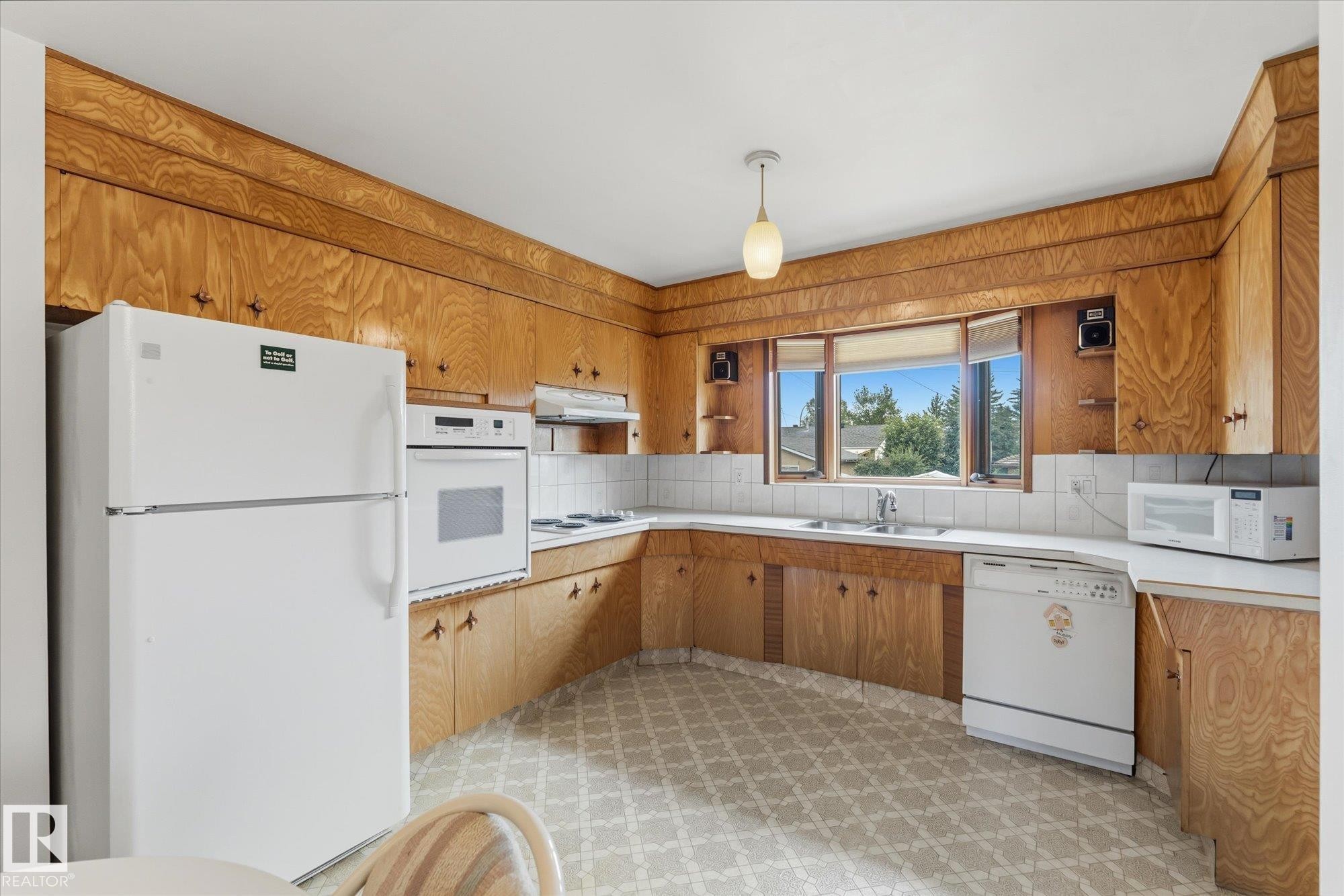 8727 73 Street Nw, Edmonton, AB - Indoor Photo Showing Kitchen With Double Sink