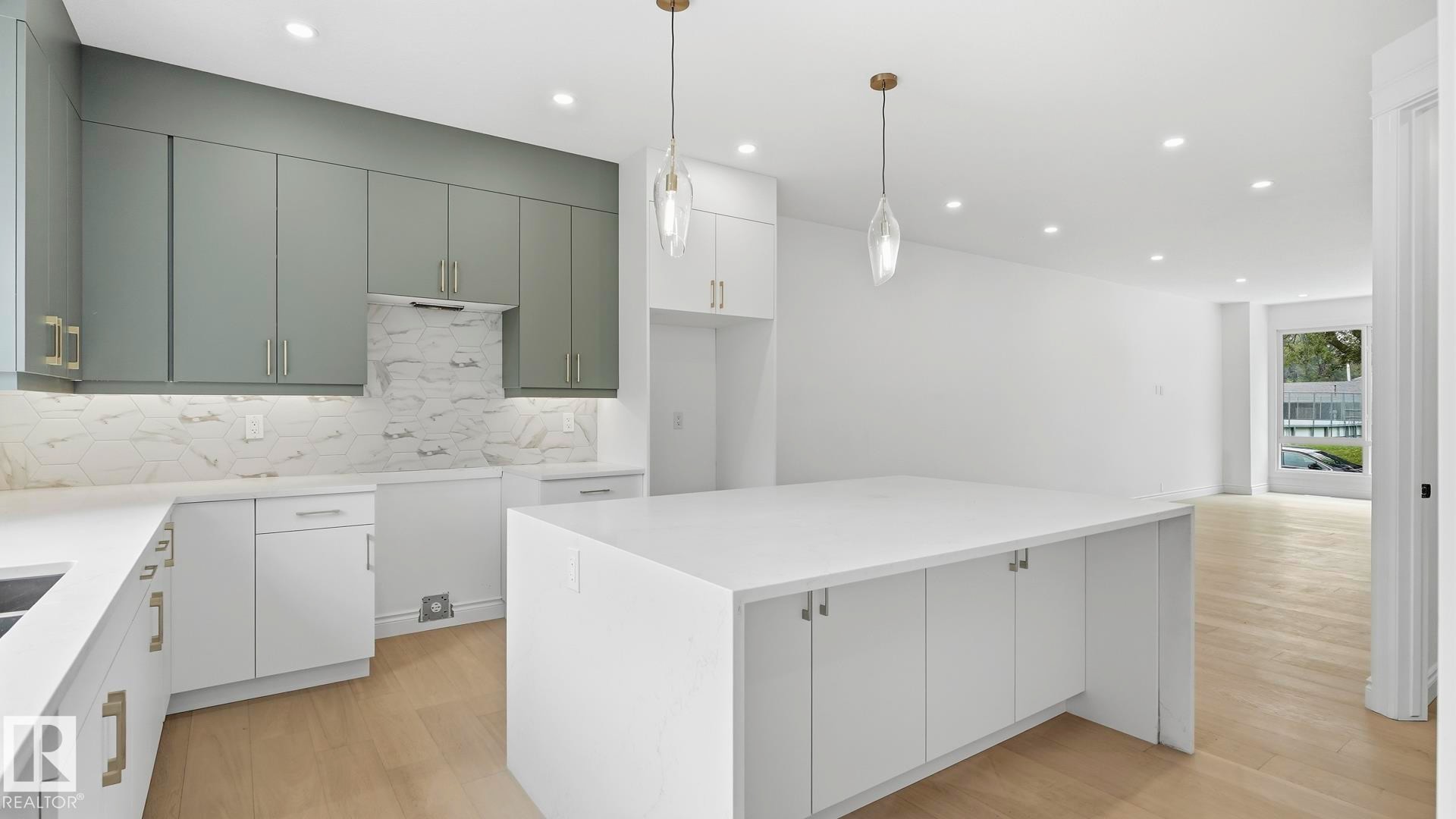 9224 94 Street Nw, Edmonton, AB - Indoor Photo Showing Kitchen With Upgraded Kitchen
