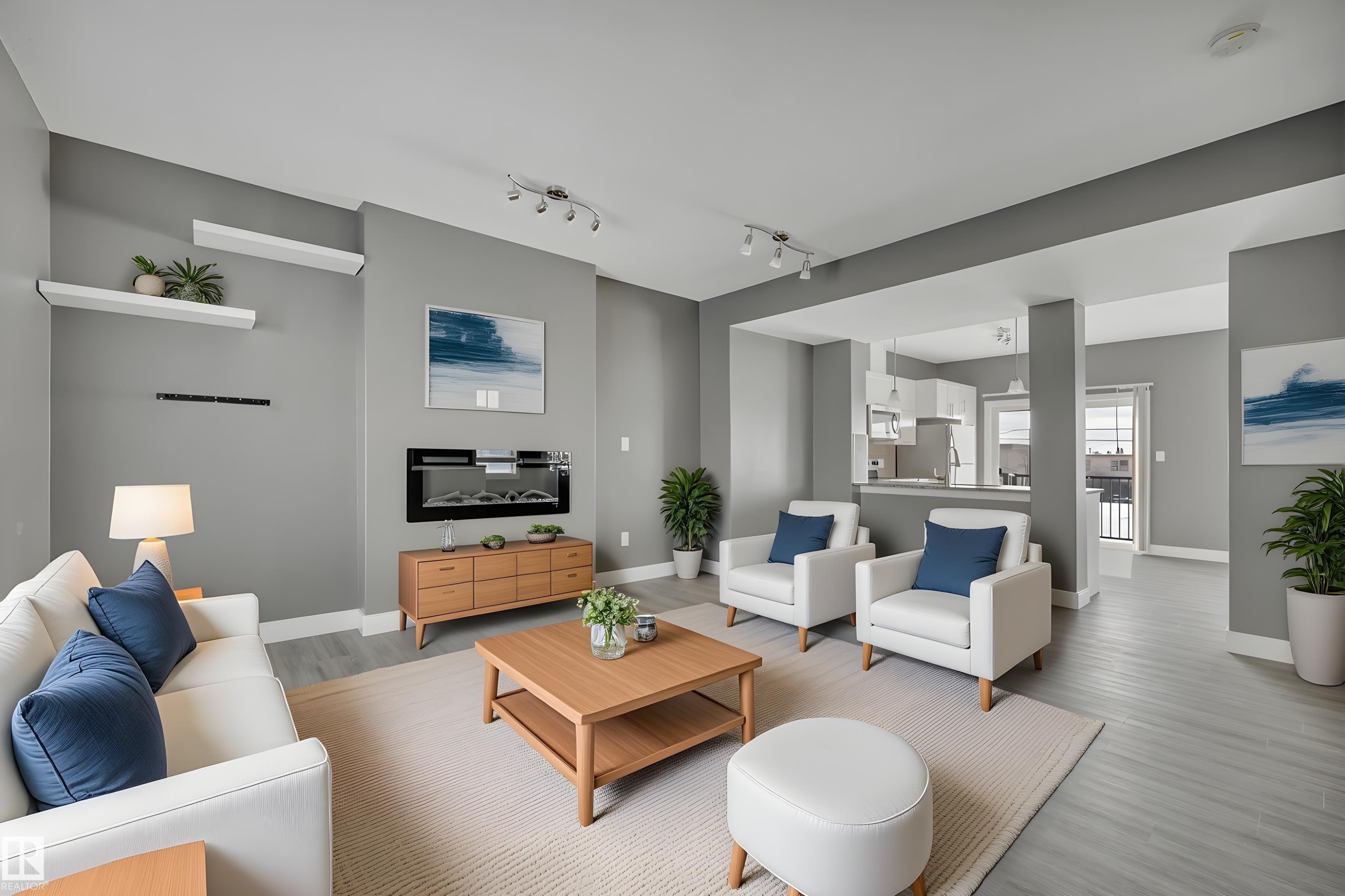 Virtually Staged - #13 13003 132 Av Nw, Edmonton, AB - Indoor Photo Showing Living Room