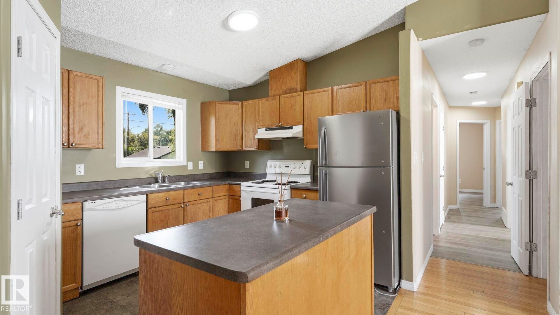 12002 91 Street Nw, Edmonton, AB - Indoor Photo Showing Kitchen With Double Sink