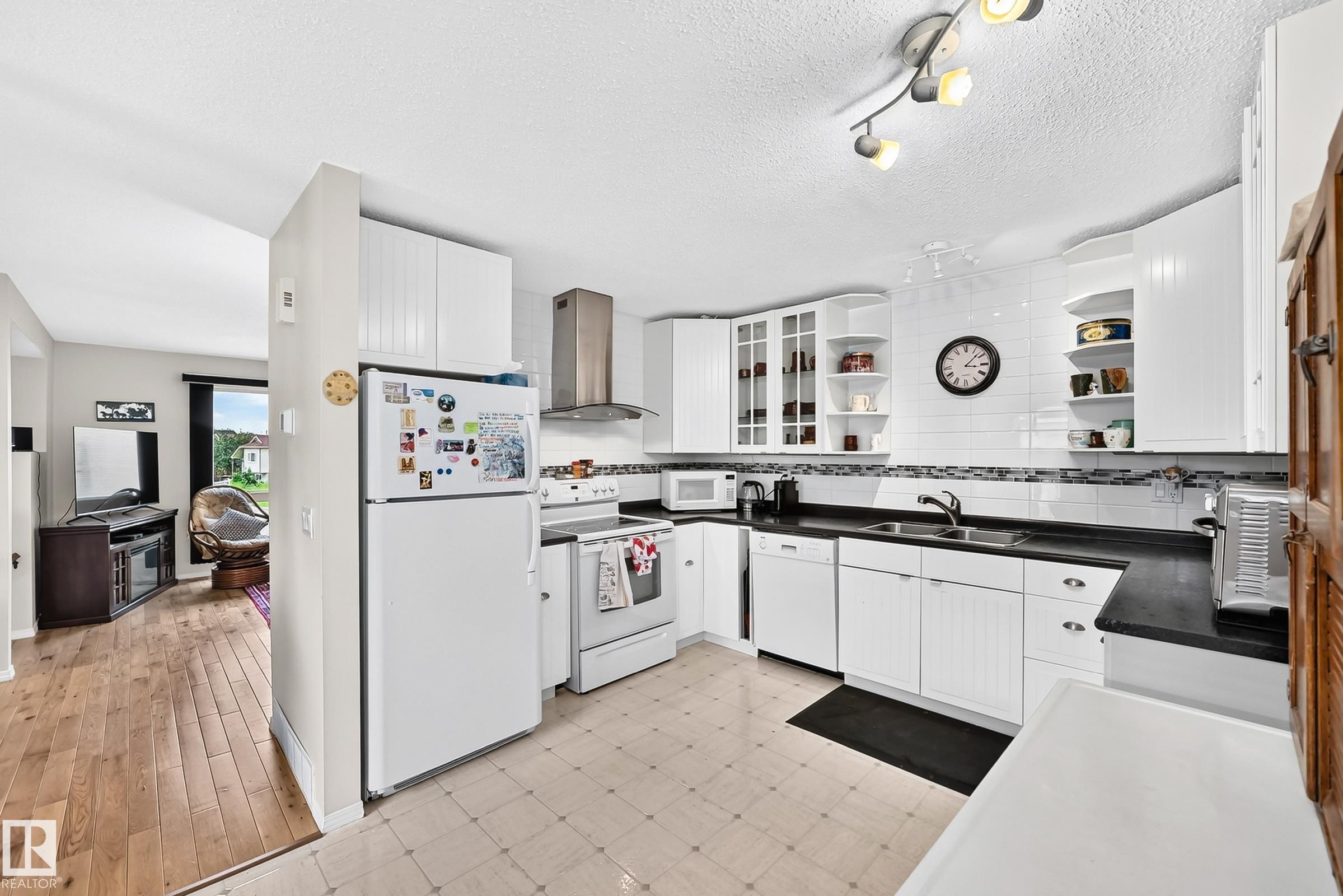 371 Kirkpatrick Crescent Nw, Edmonton, AB - Indoor Photo Showing Kitchen With Double Sink