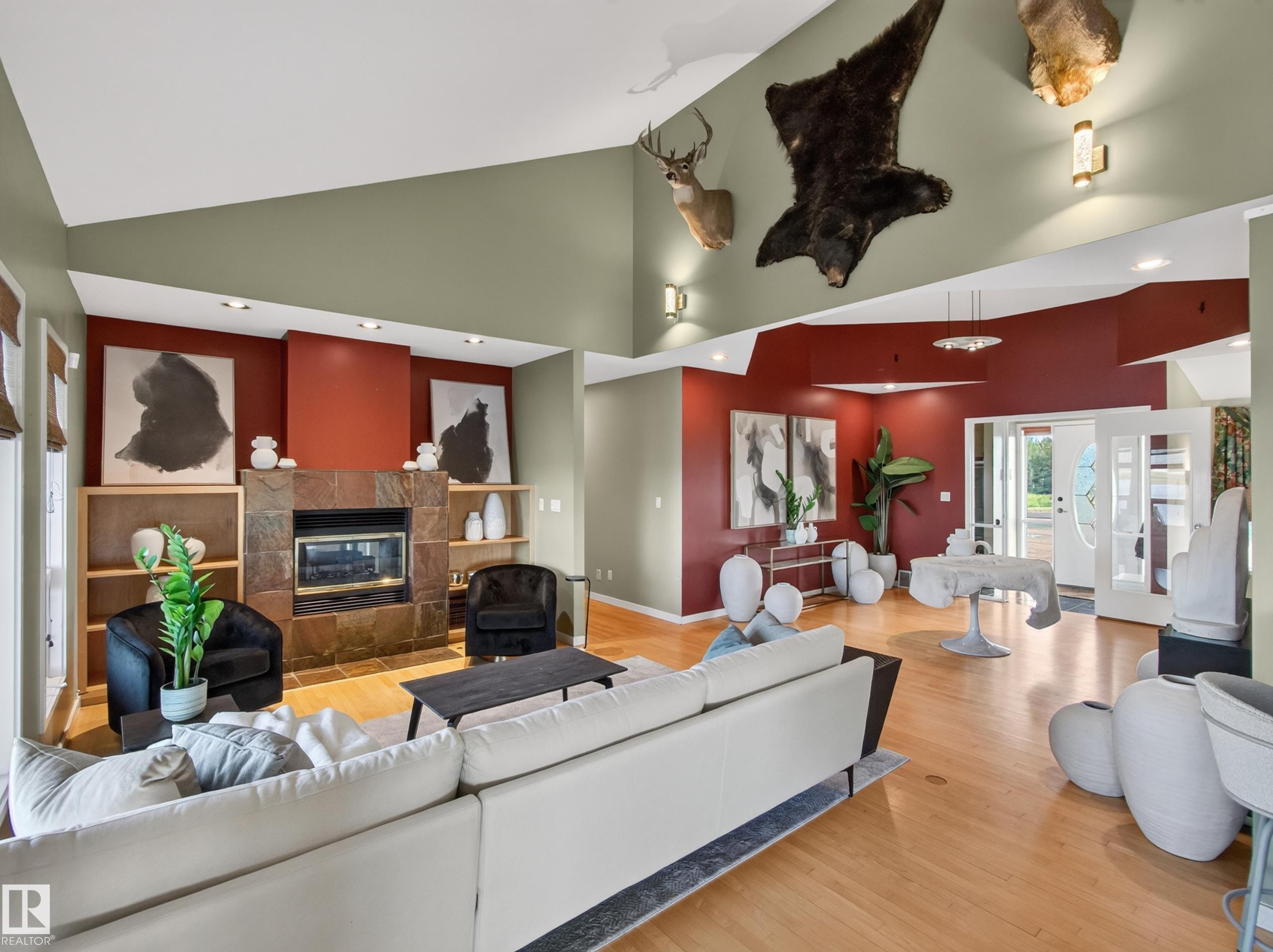 48208 Range Road, Rural Beaver County, AB - Indoor With Fireplace