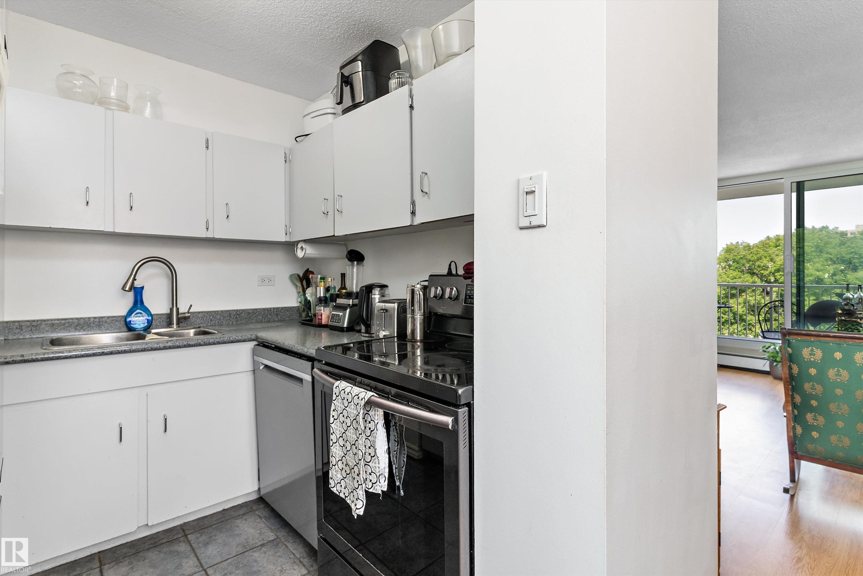 #706 9930 113 St Nw, Edmonton, AB - Indoor Photo Showing Kitchen With Double Sink