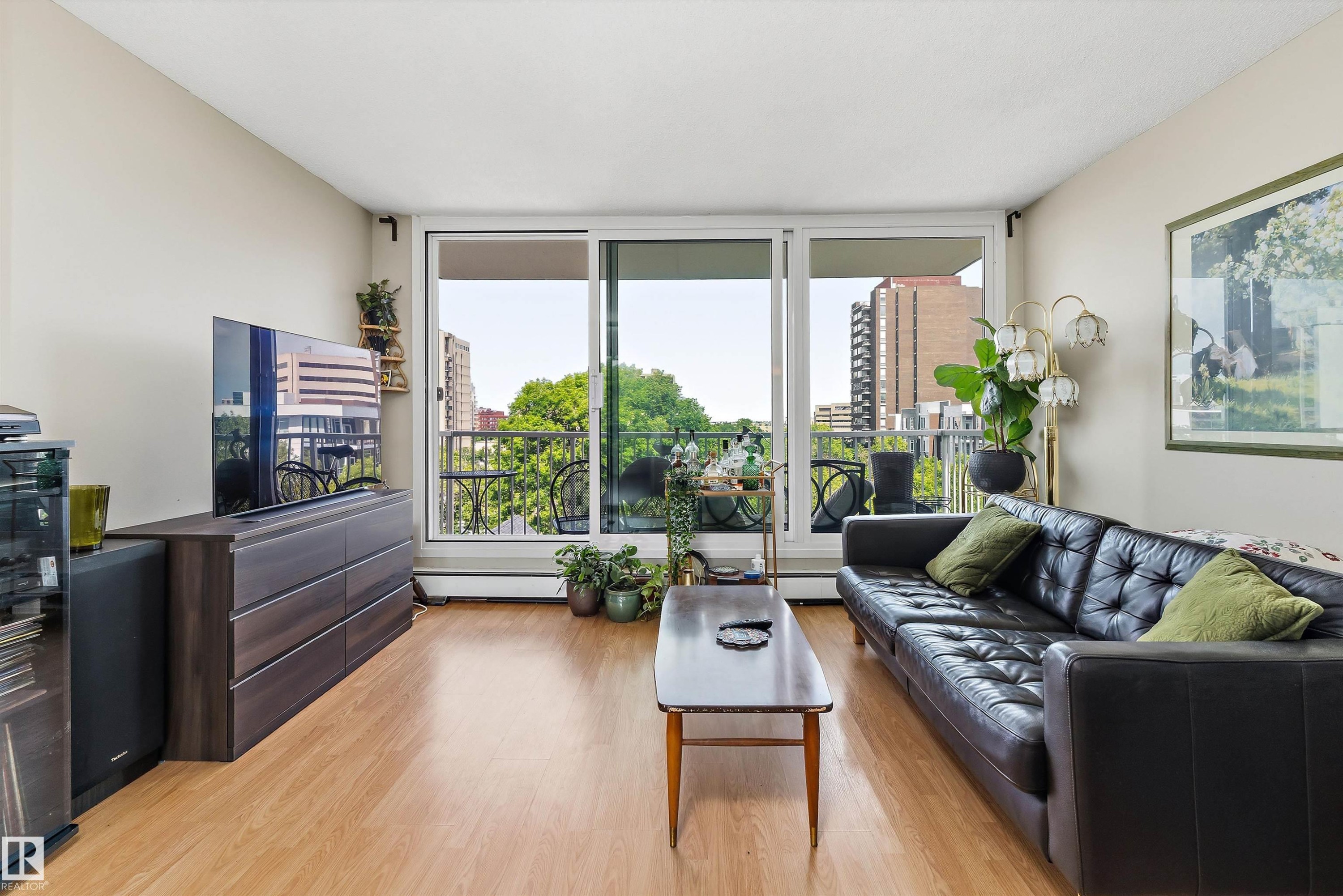 #706 9930 113 St Nw, Edmonton, AB - Indoor Photo Showing Living Room