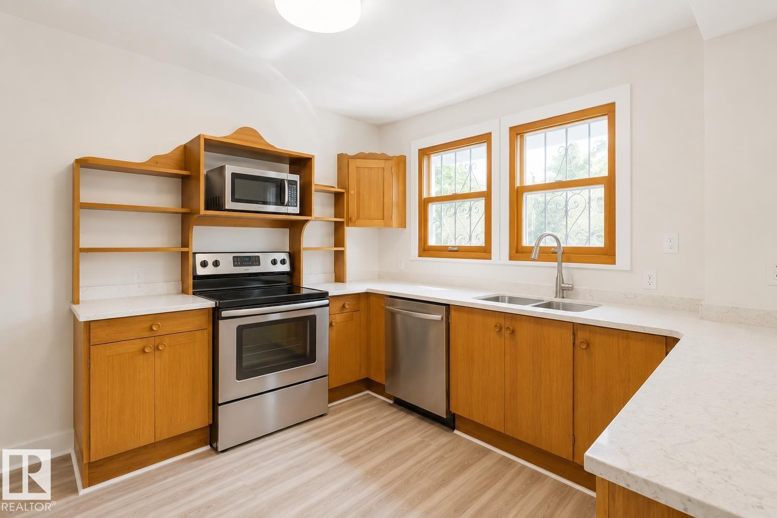 10438 133 Street Nw, Edmonton, AB - Indoor Photo Showing Kitchen With Double Sink