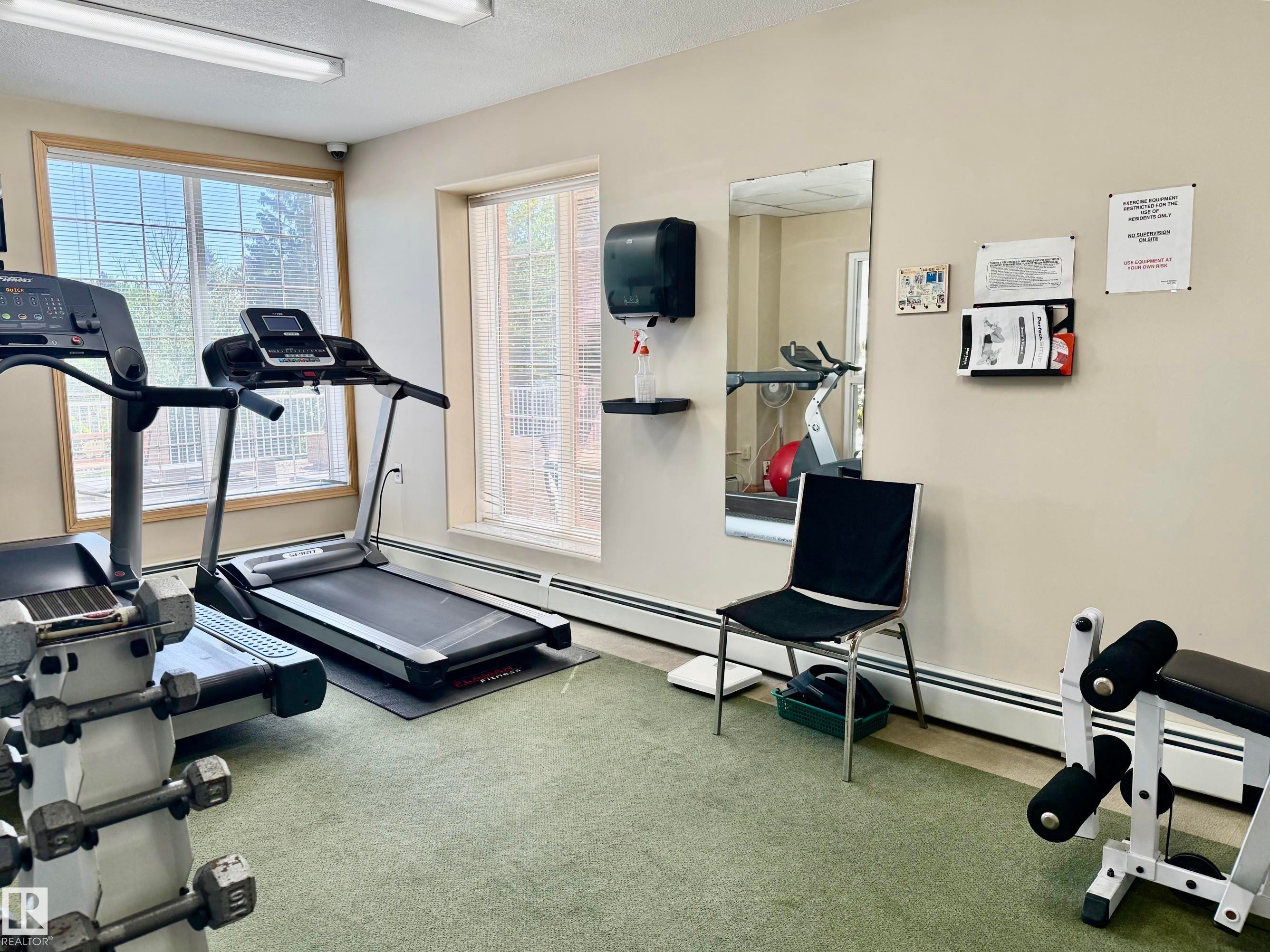 #131 11260 153 Av Nw, Edmonton, AB - Indoor Photo Showing Gym Room