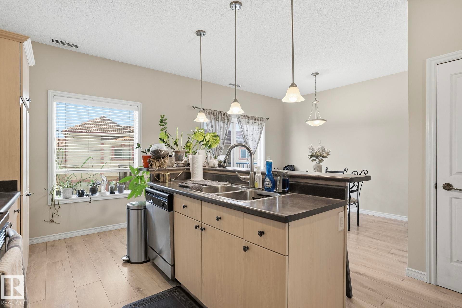 #52 13825 155 Av Nw, Edmonton, AB - Indoor Photo Showing Kitchen With Double Sink