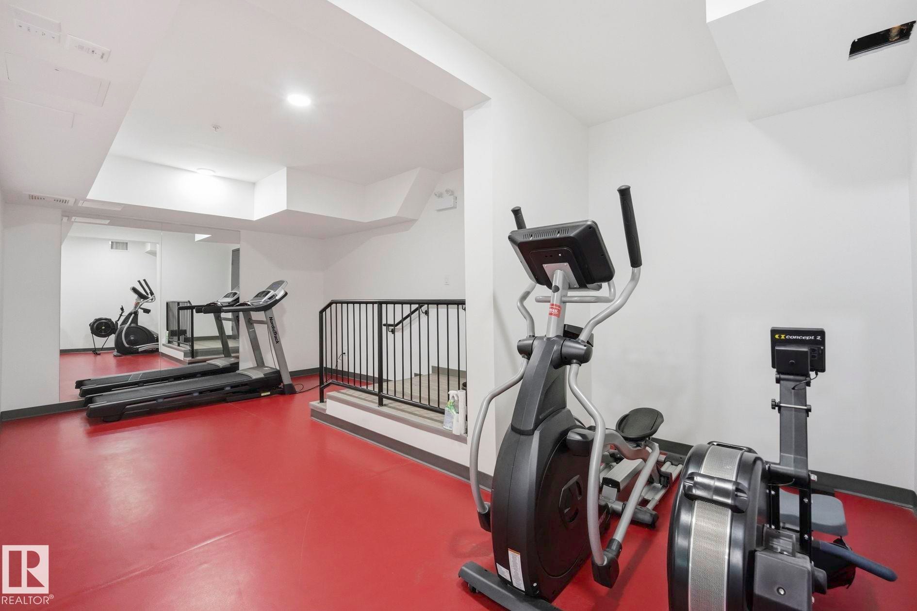 #416 9504 182 St Nw, Edmonton, AB - Indoor Photo Showing Gym Room