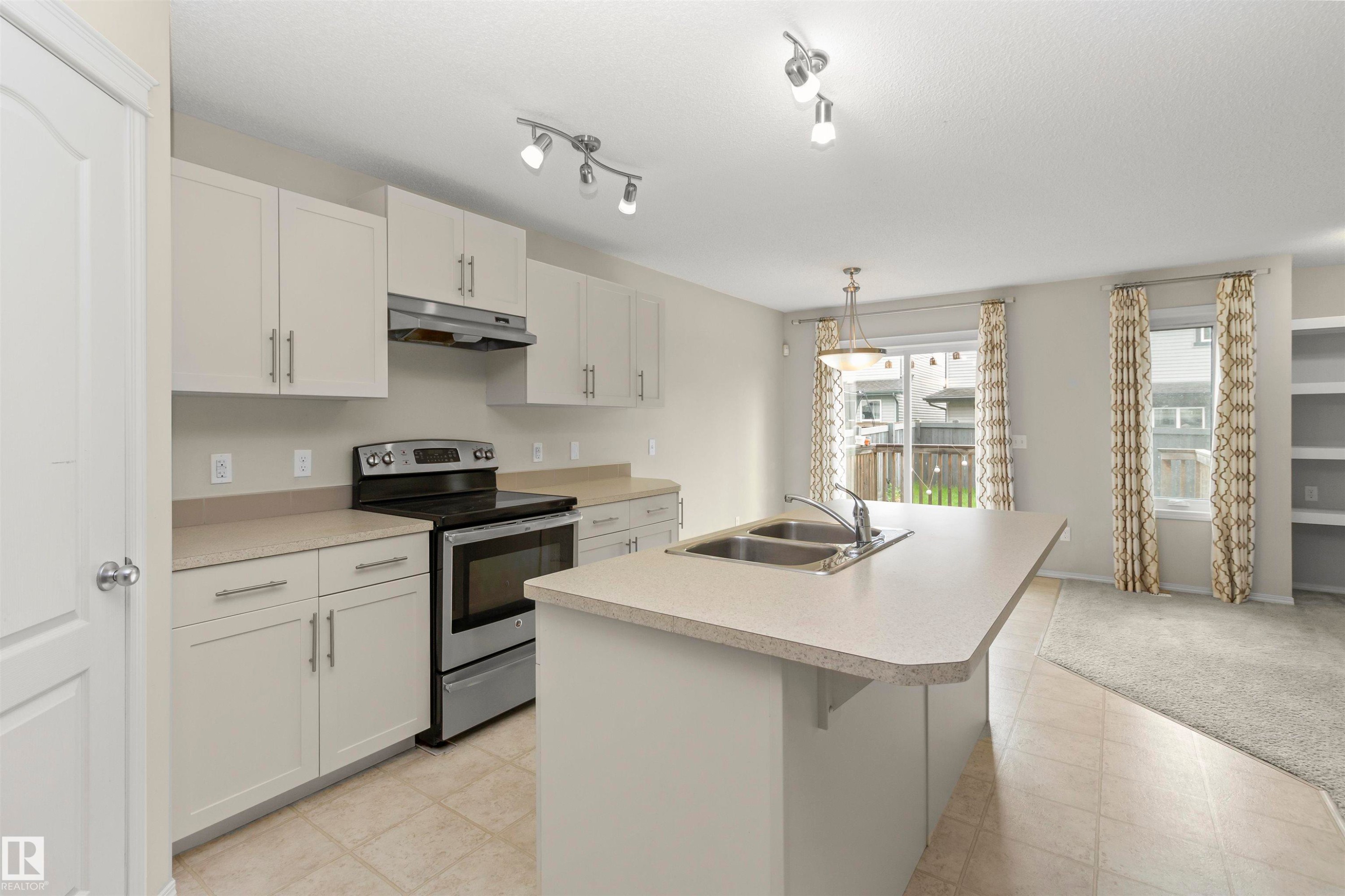 17205 73 Street Nw, Edmonton, AB - Indoor Photo Showing Kitchen With Stainless Steel Kitchen With Double Sink