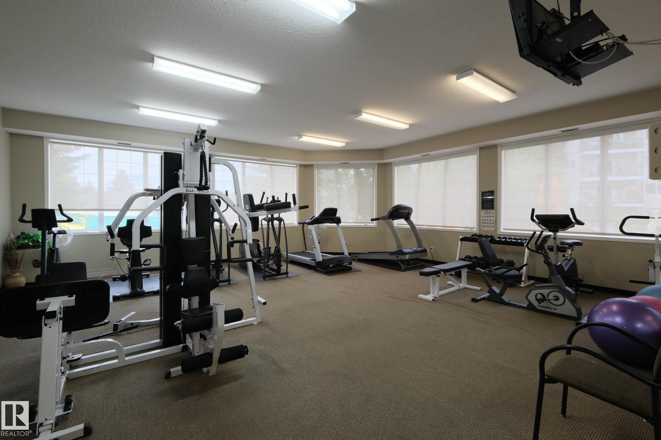 #209 237 Youville Dr E Nw, Edmonton, AB - Indoor Photo Showing Gym Room