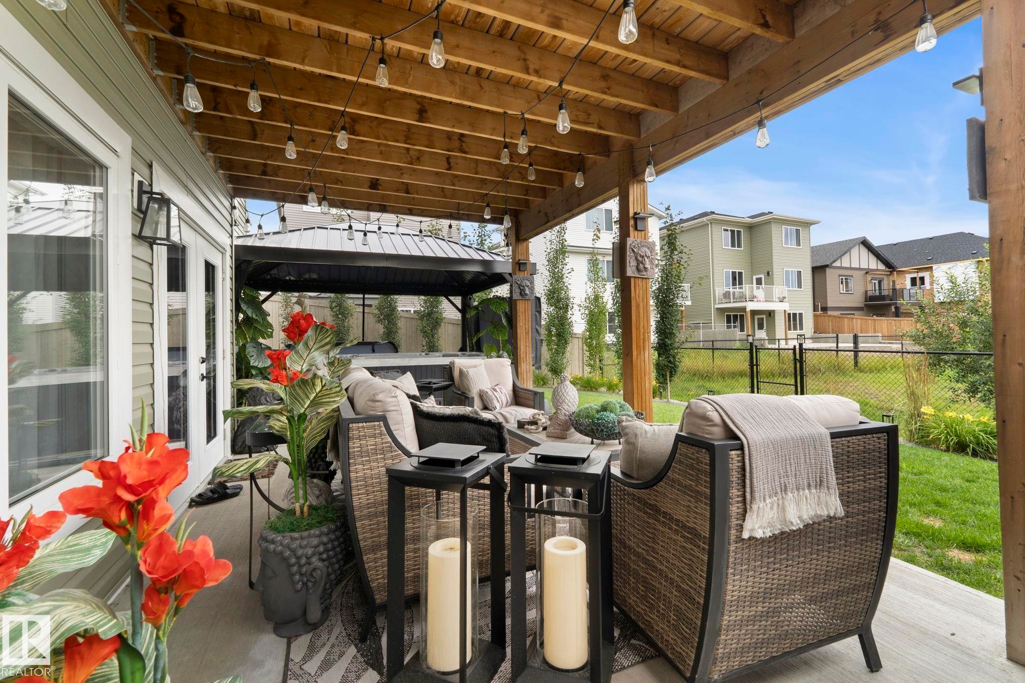 55 Maple Crescent, Gibbons, AB - Outdoor With Deck Patio Veranda With Exterior