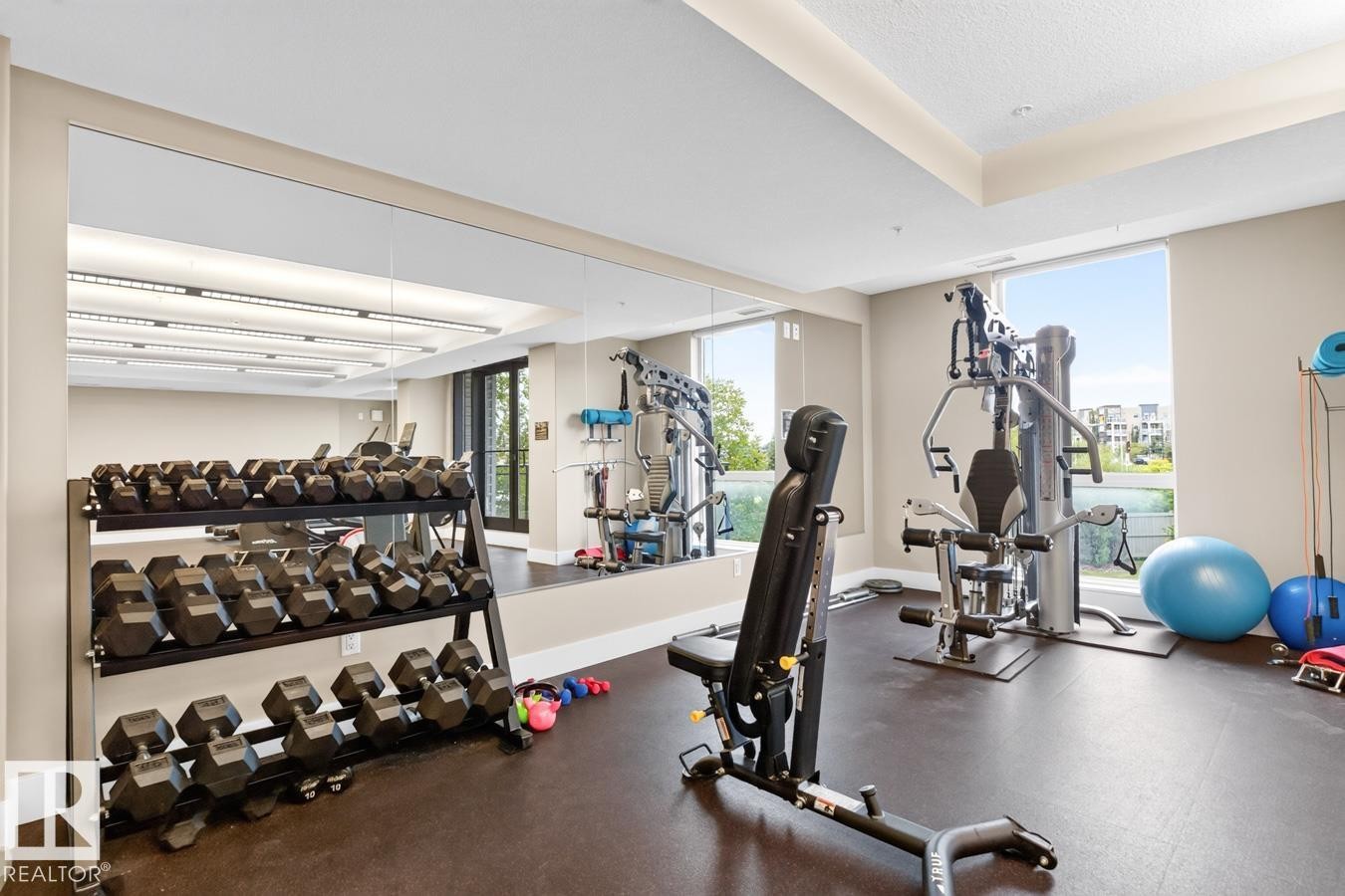 #510 11080 Ellerslie Rd Sw, Edmonton, AB - Indoor Photo Showing Gym Room