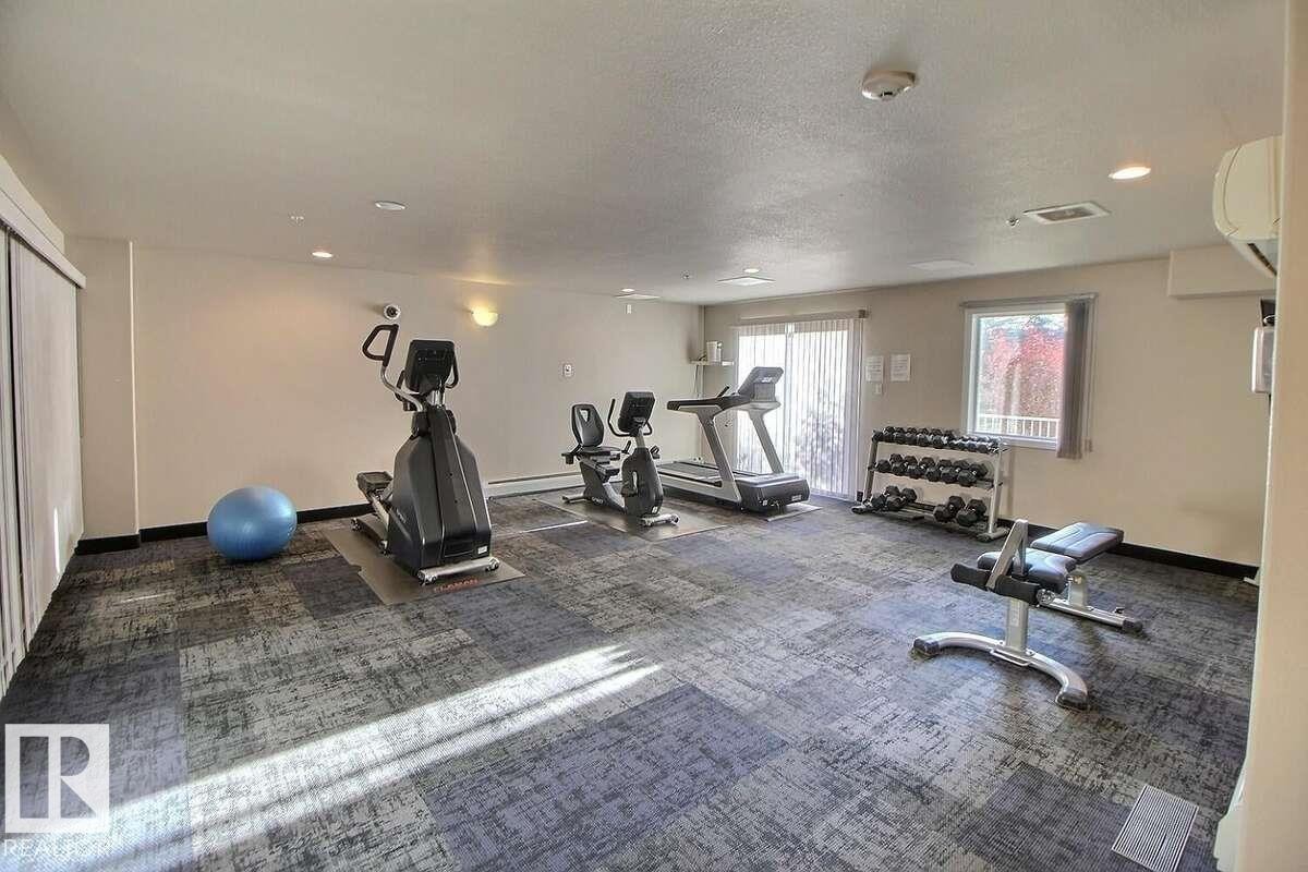 #405 151 Edwards Dr Sw, Edmonton, AB - Indoor Photo Showing Gym Room