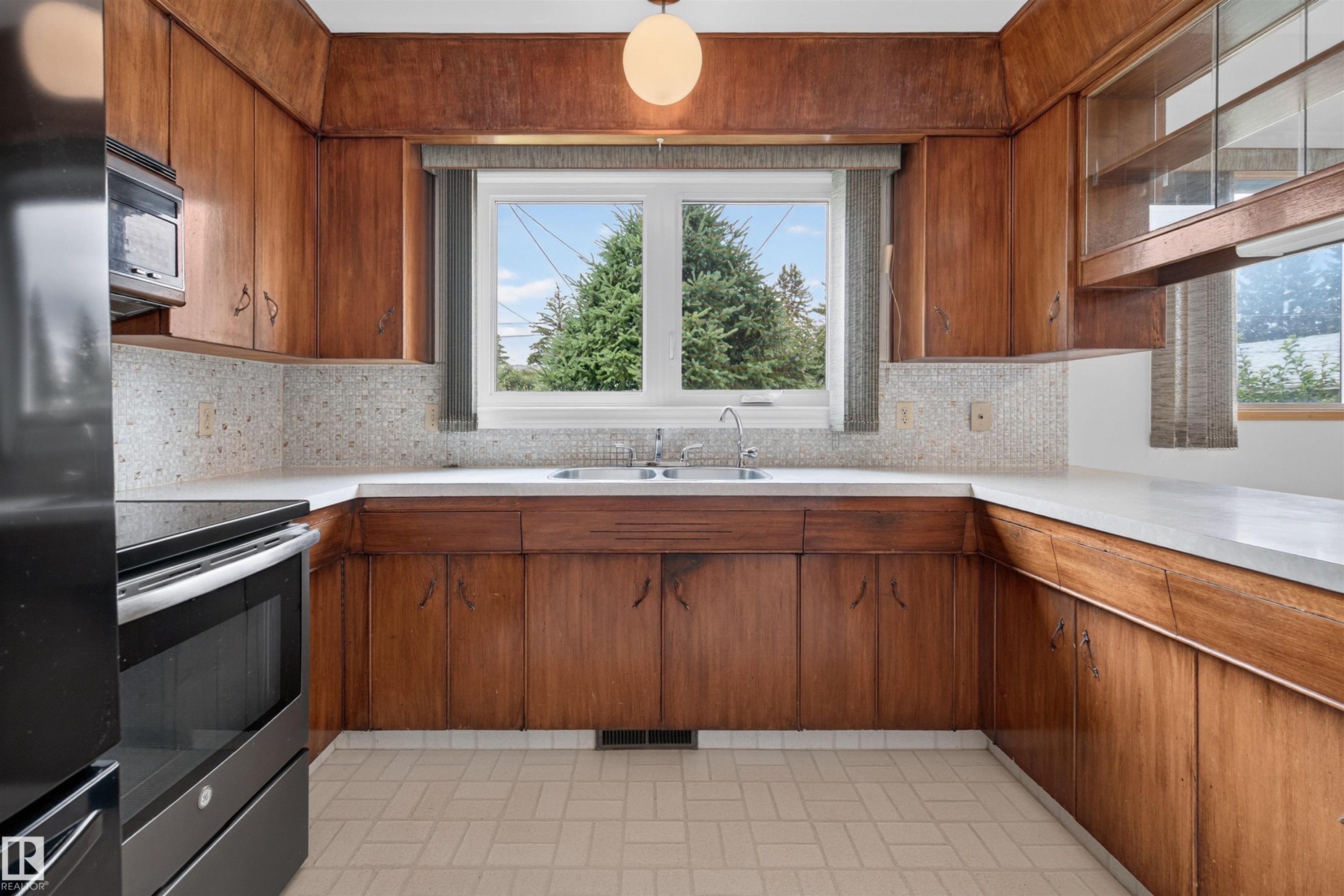 4132 113 Street Nw, Edmonton, AB - Indoor Photo Showing Kitchen With Double Sink