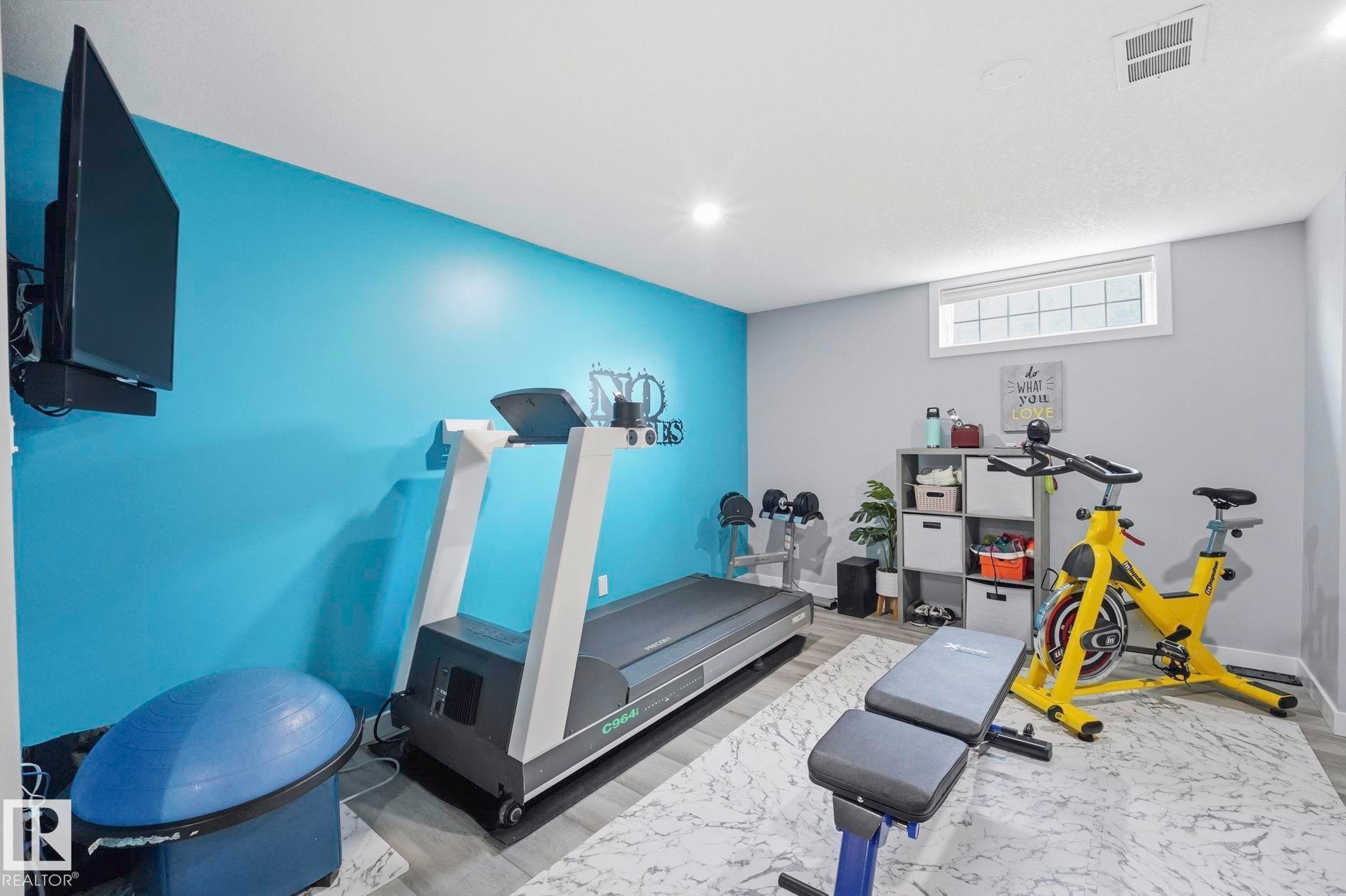 10528 45 Street Nw, Edmonton, AB - Indoor Photo Showing Gym Room
