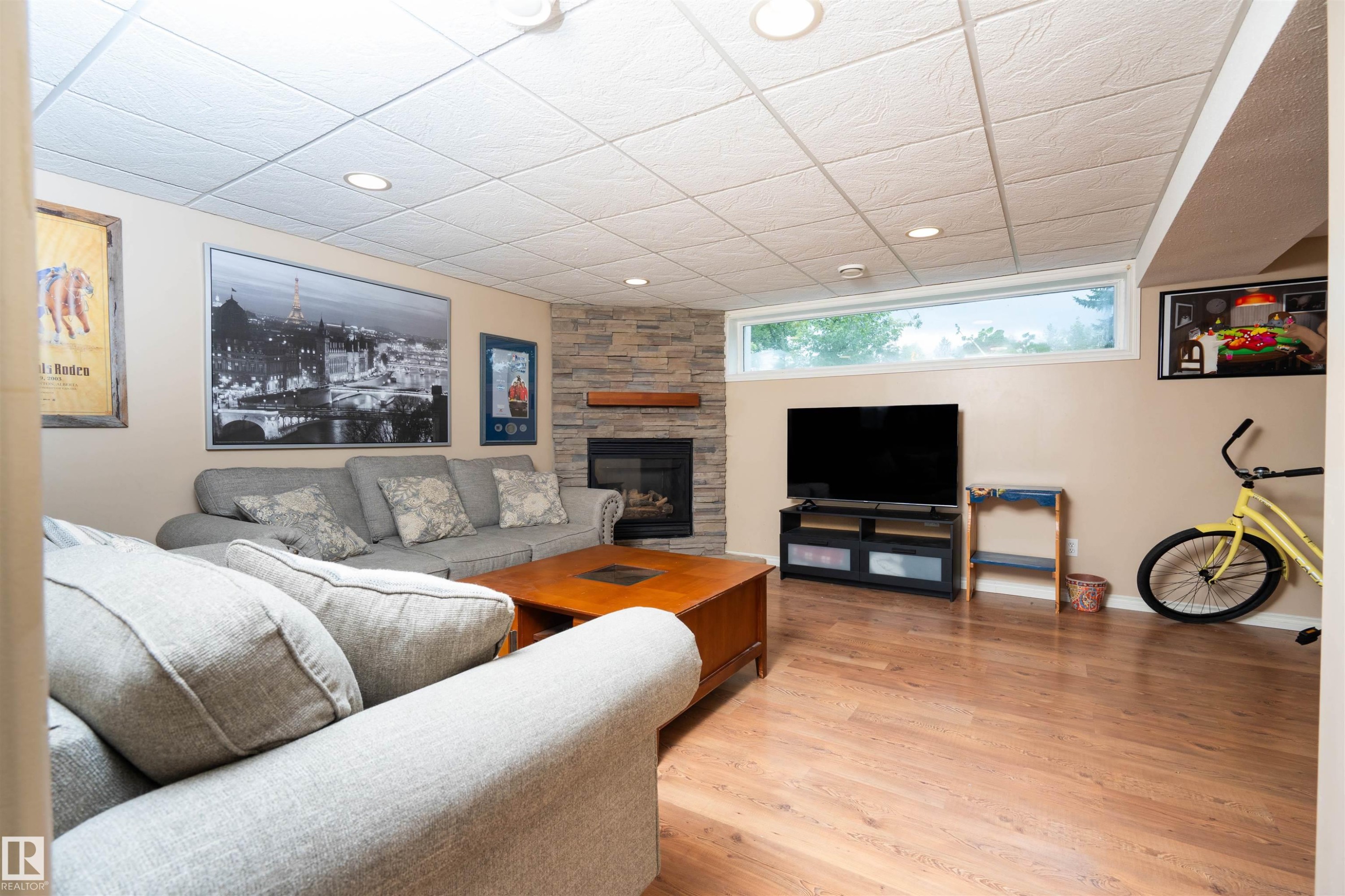 12022 43 Street Nw, Edmonton, AB - Indoor With Fireplace