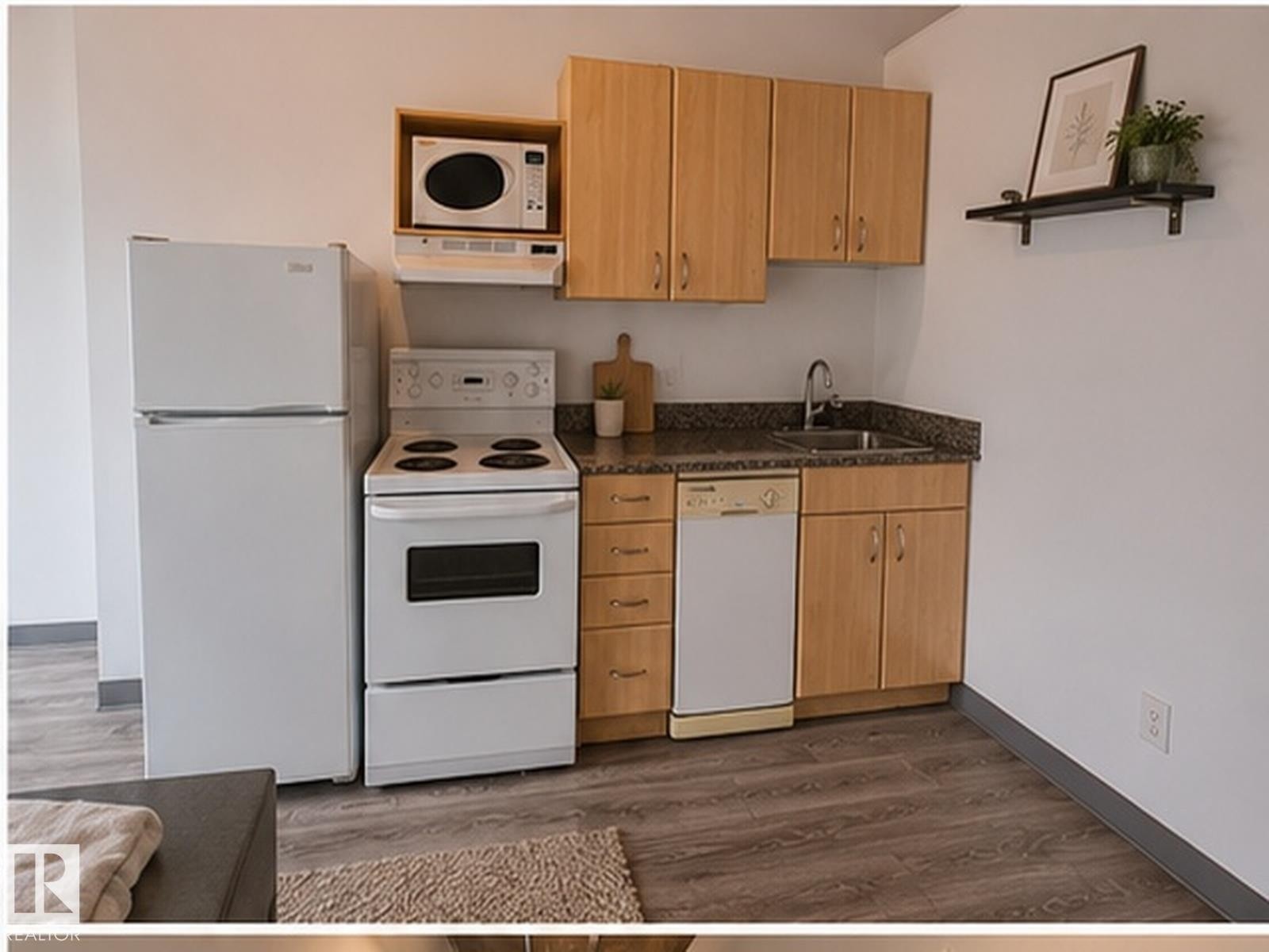 #807 10024 Jasper Av Nw, Edmonton, AB - Indoor Photo Showing Kitchen